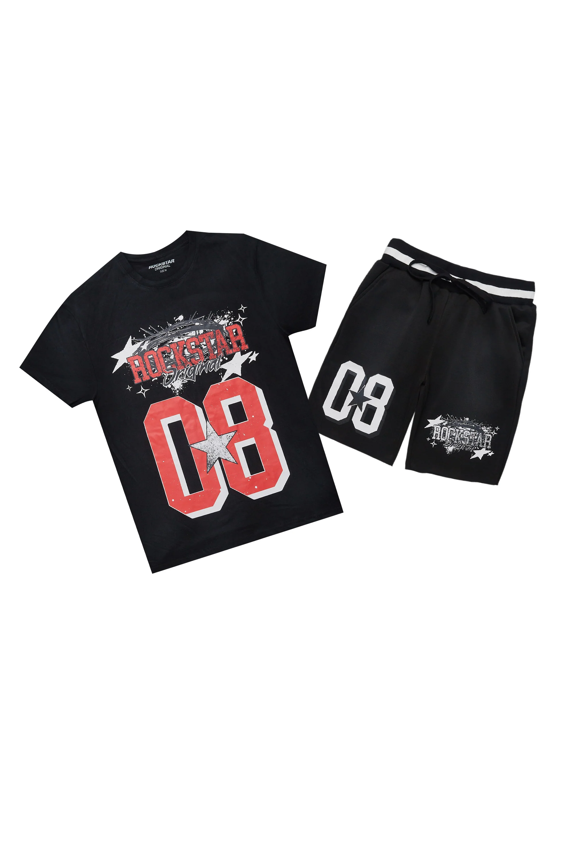 Carolina Black T-Shirt Short Set