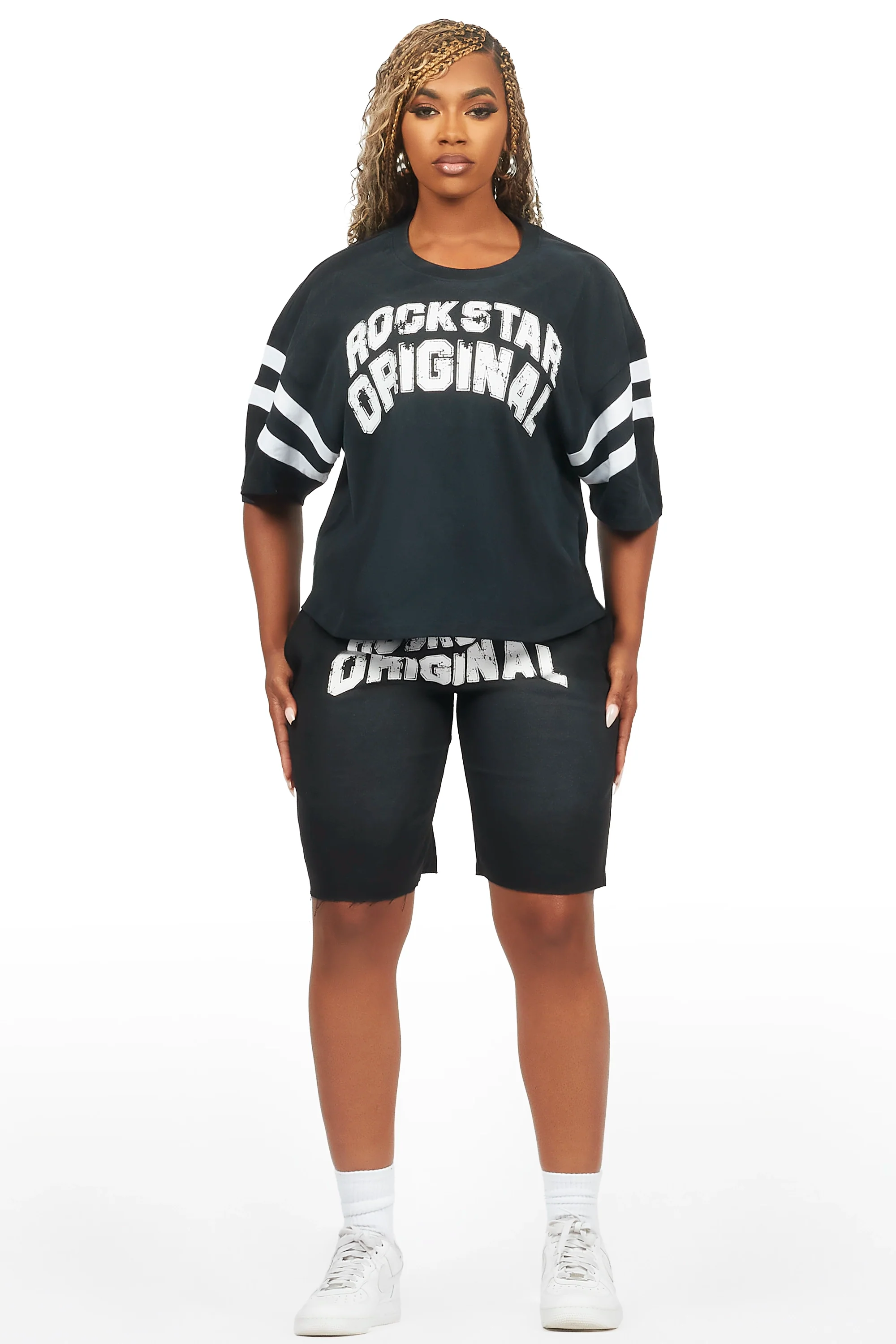 Chikata Black T-Shirt Short Set