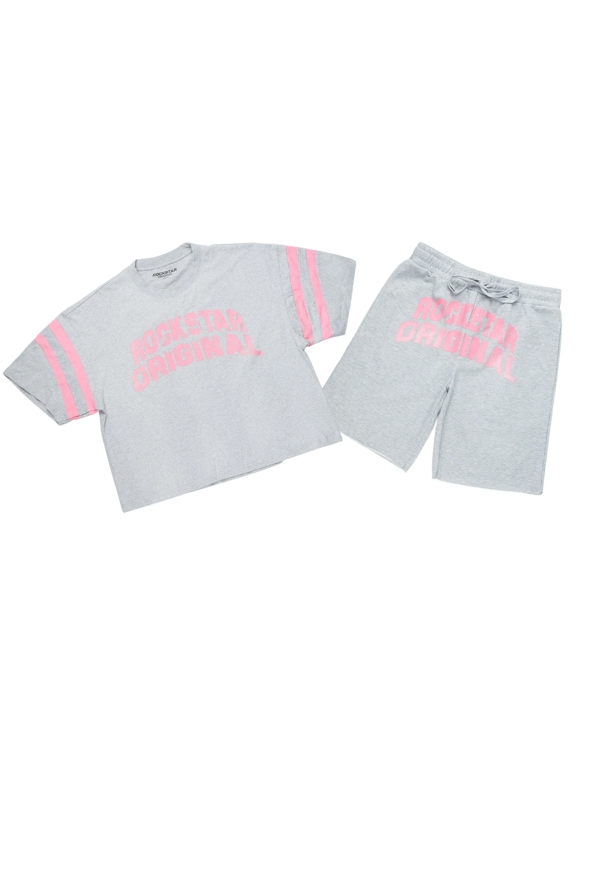 Chikata Heather Grey T-Shirt Short Set
