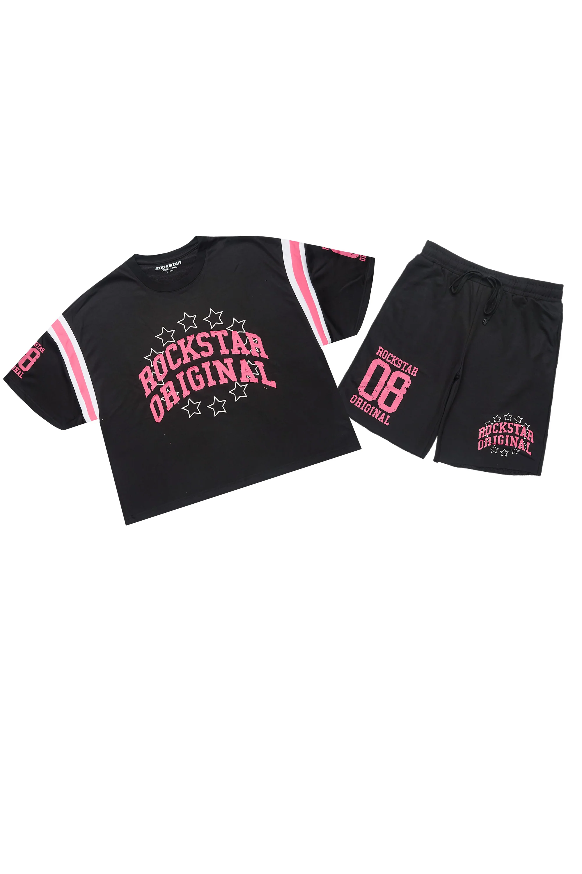 Ronnica Black T-Shirt Short Set
