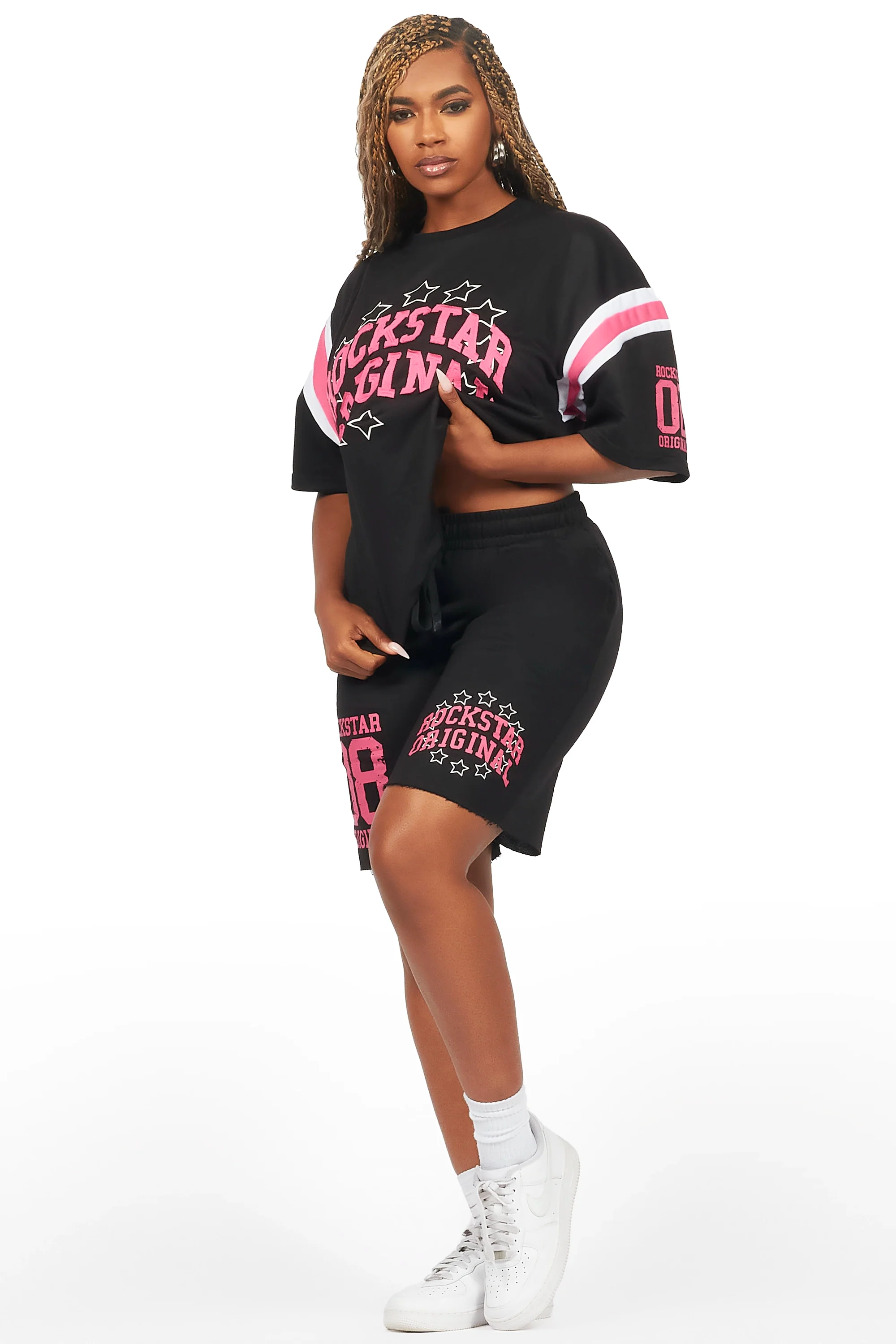 24591-ronnica-black-t-shirt-short-set-3.webp Ronnica Black T-Shirt Short Set