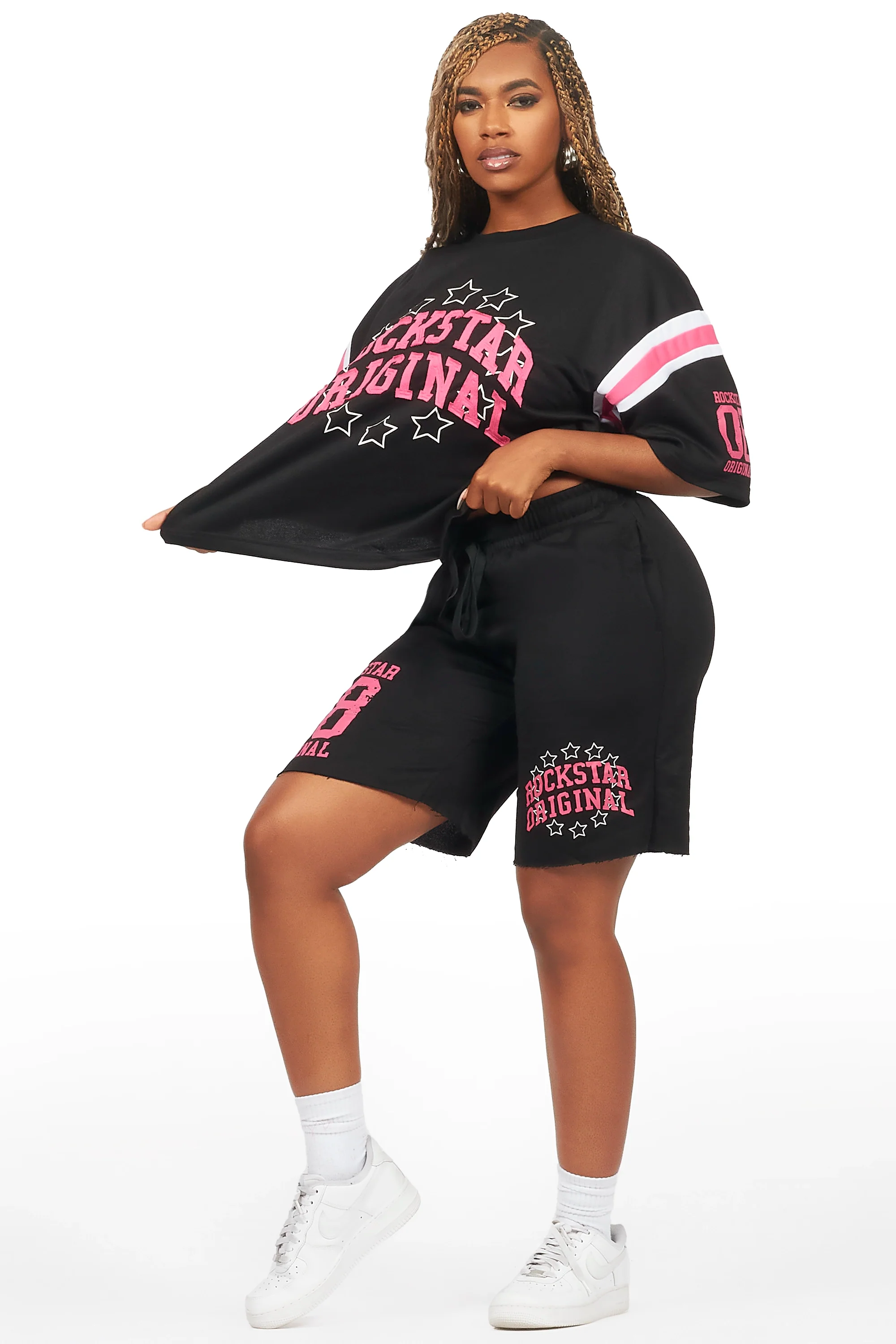 24591-ronnica-black-t-shirt-short-set-5.webp Ronnica Black T-Shirt Short Set