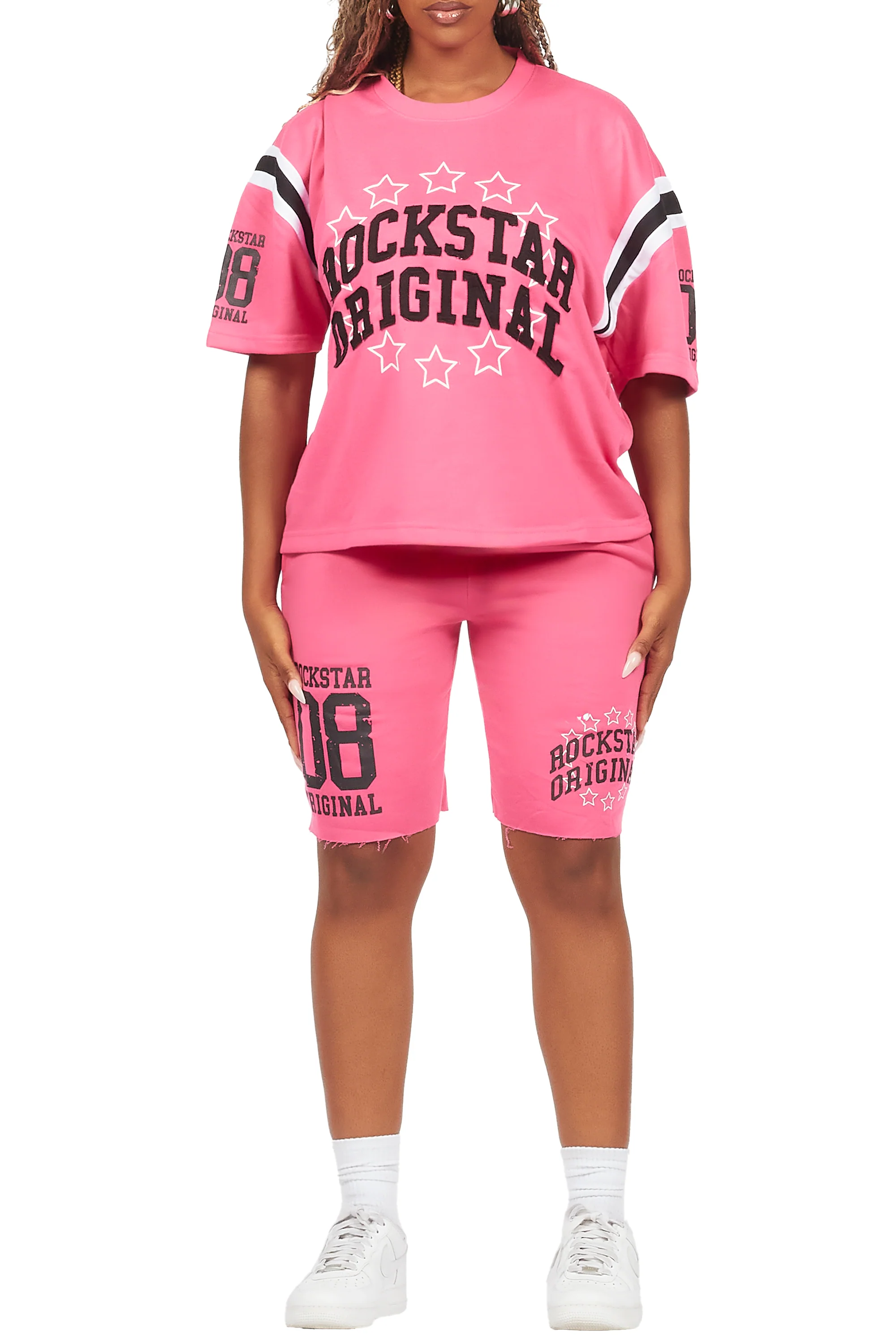 24605-ronnica-hot-pink-t-shirt-short-set-8.webp Ronnica Hot Pink T-Shirt Short Set