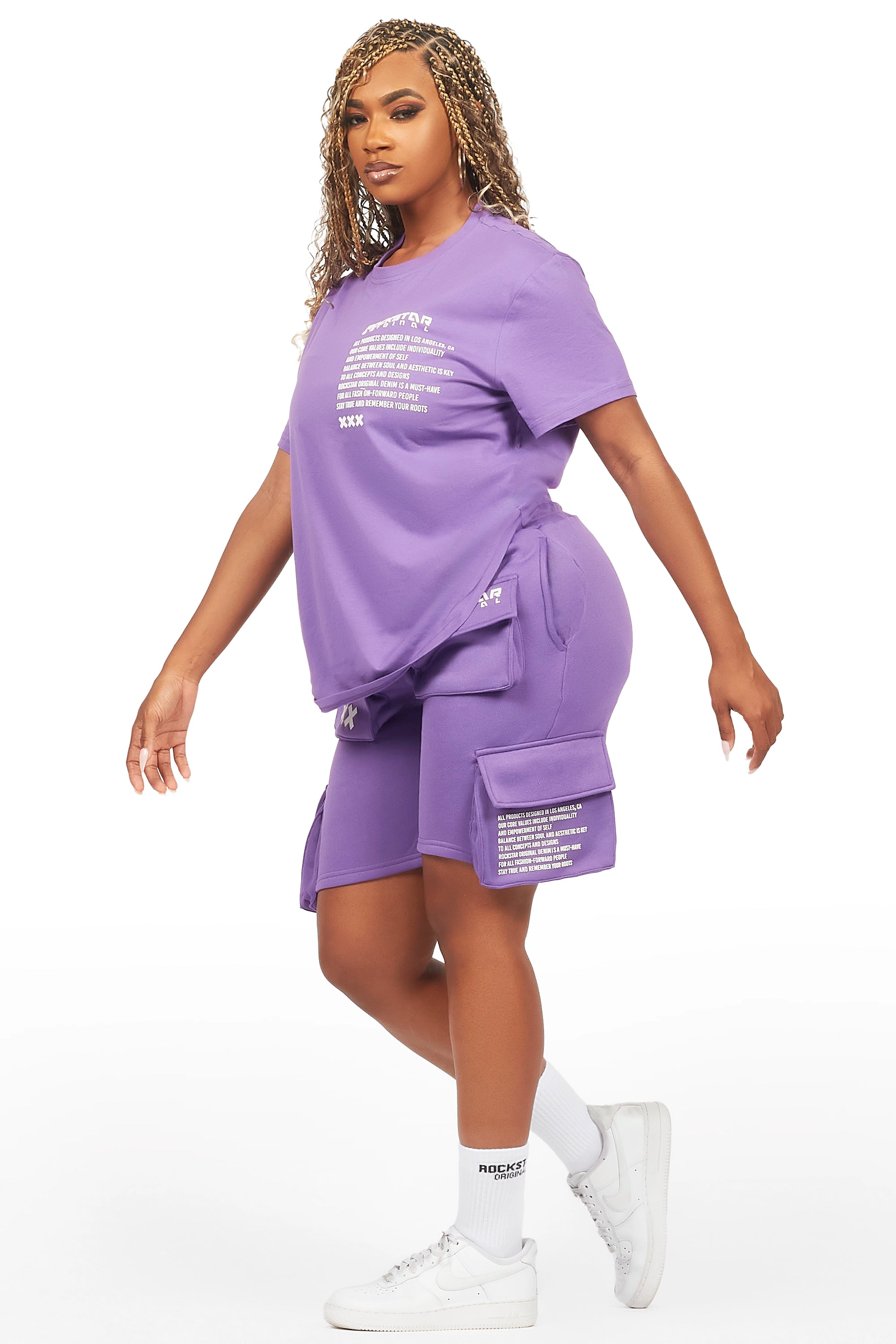 24626-neusa-purple-t-shirt-cargo-short-set-3.jpg Neusa Purple T-Shirt Cargo Short Set