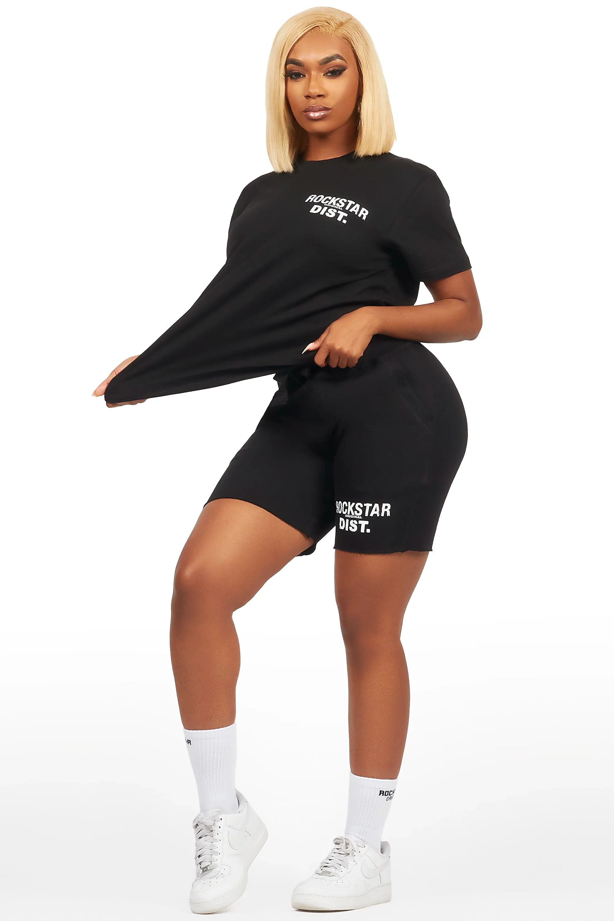 Ernia Black T-Shirt Short Set