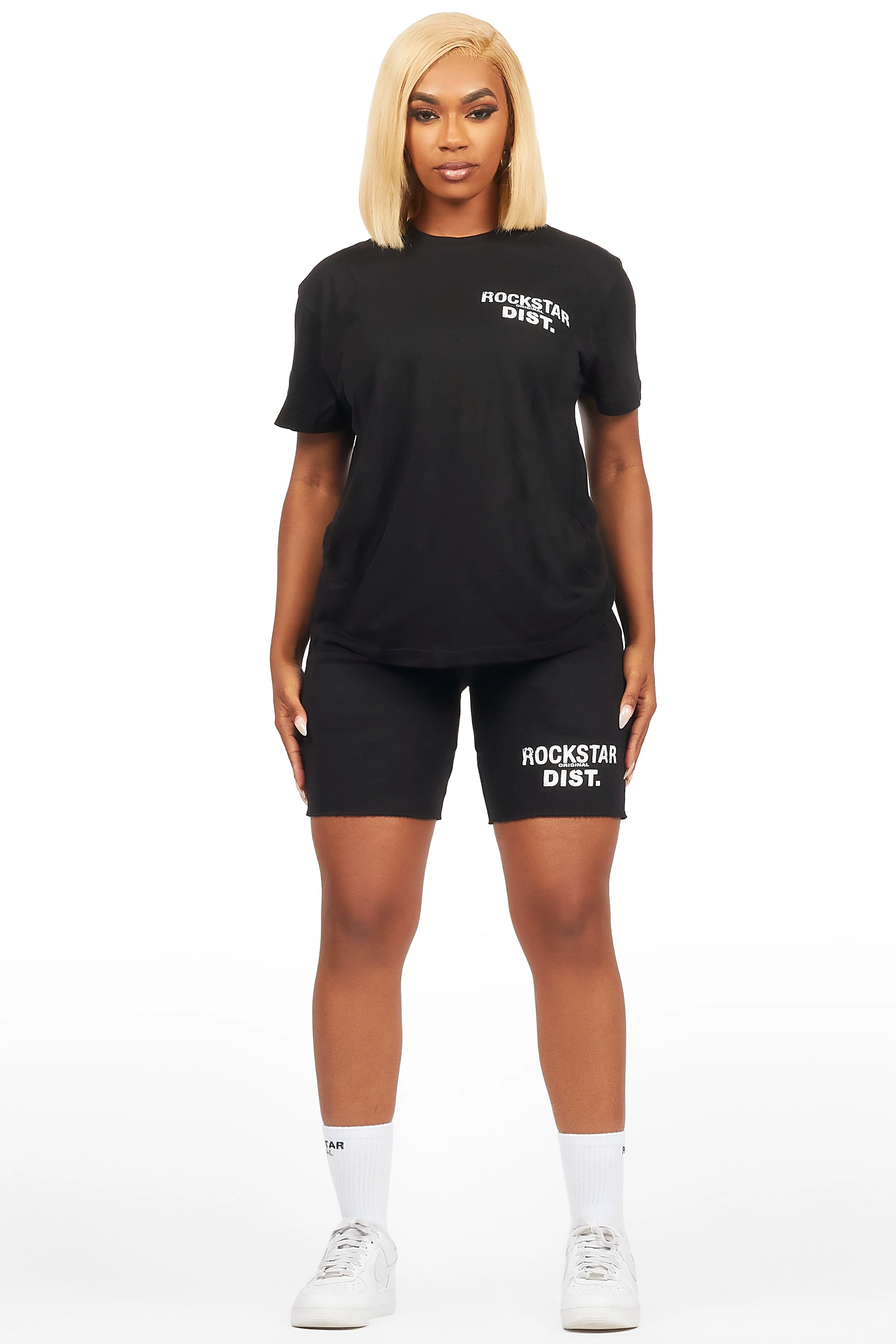 Ernia Black T-Shirt Short Set