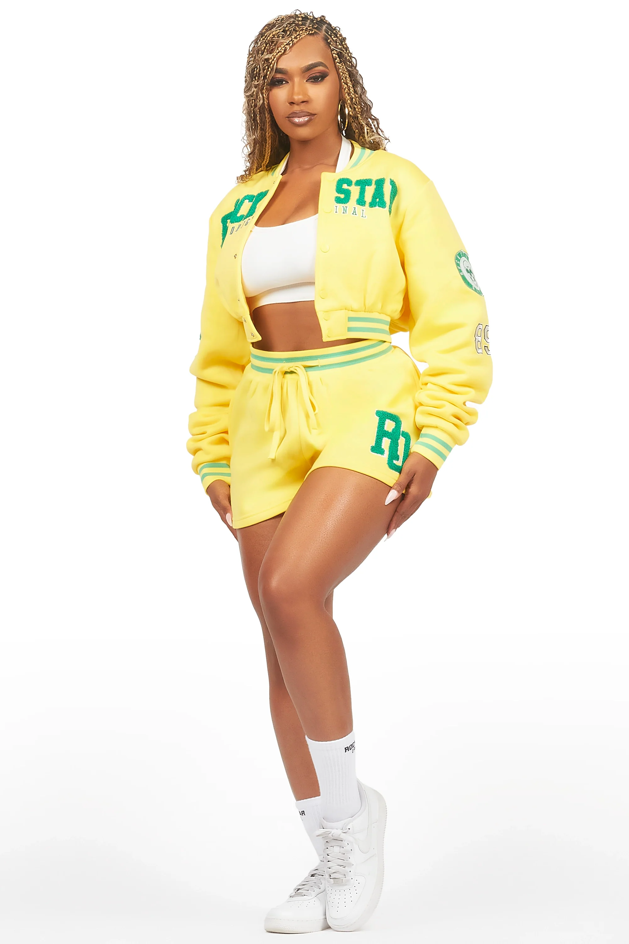 Esmeralda Yellow Varsity Short Set