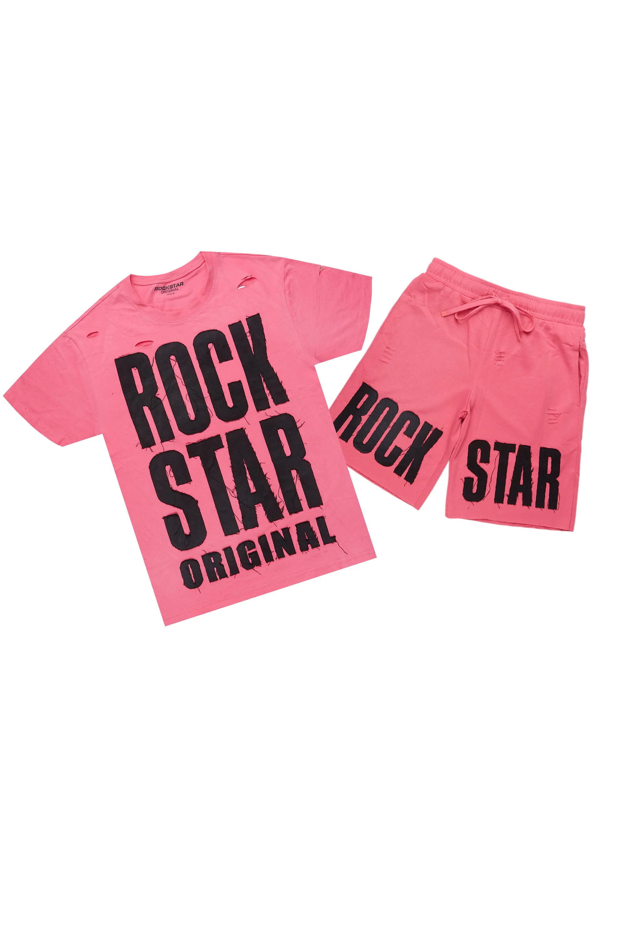Shantrice Pink/Black T-Shirt Short Set
