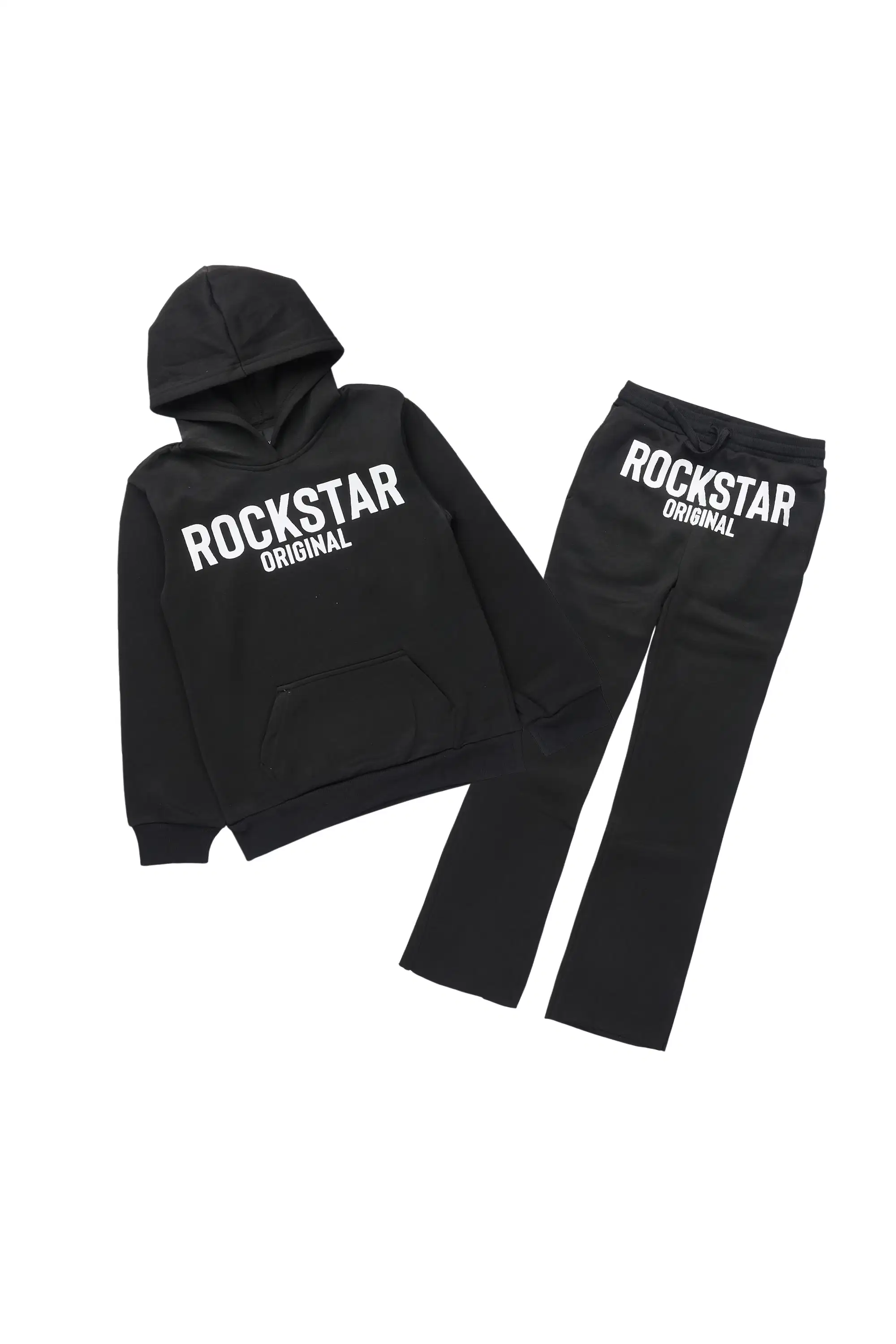Boys Mikasso Black/White Stacked Flare Tack Set