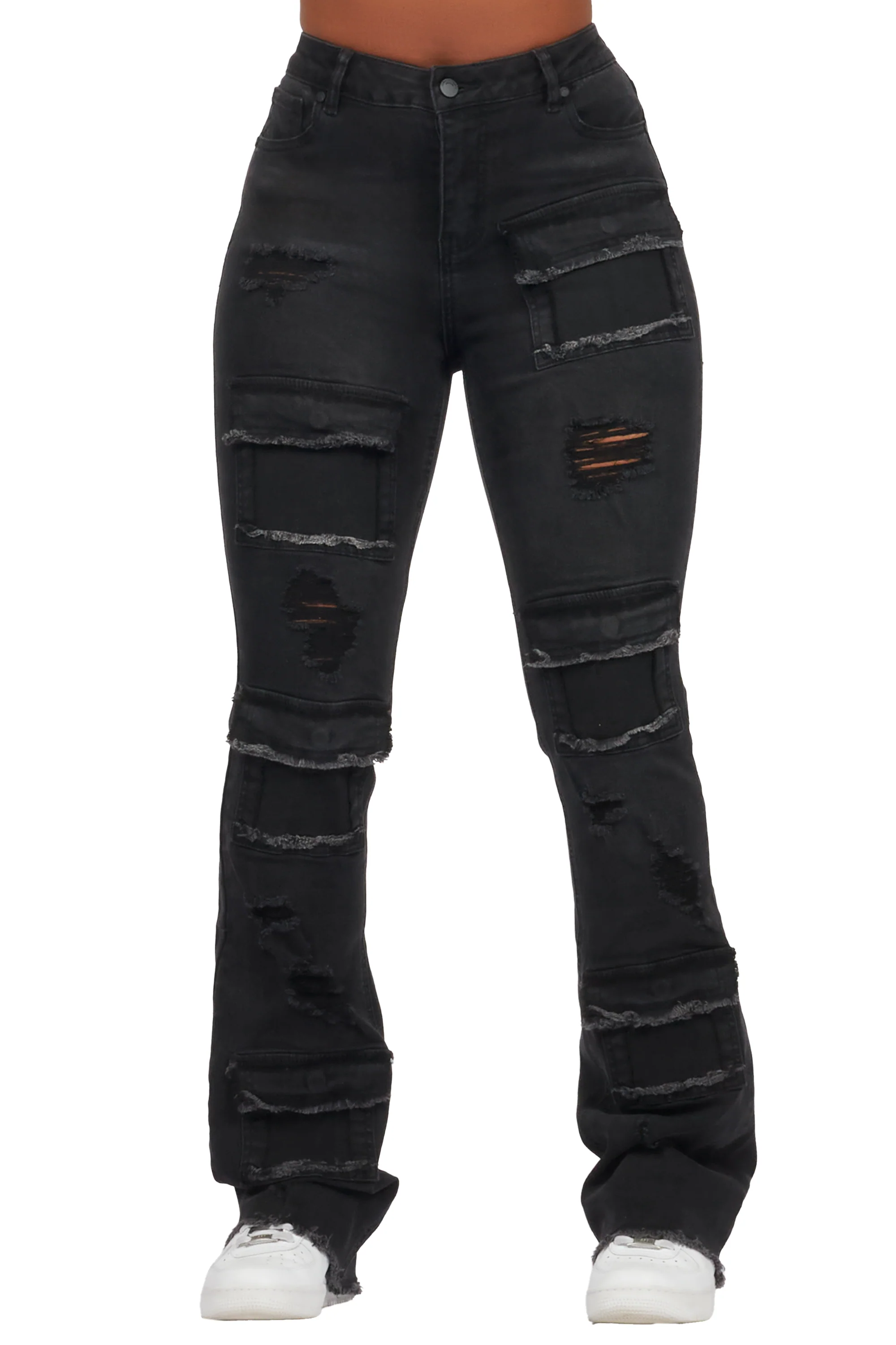 25086-antione-jet-black-stacked-flare-jean-6.webp Antione Jet Black Stacked Flare Jean