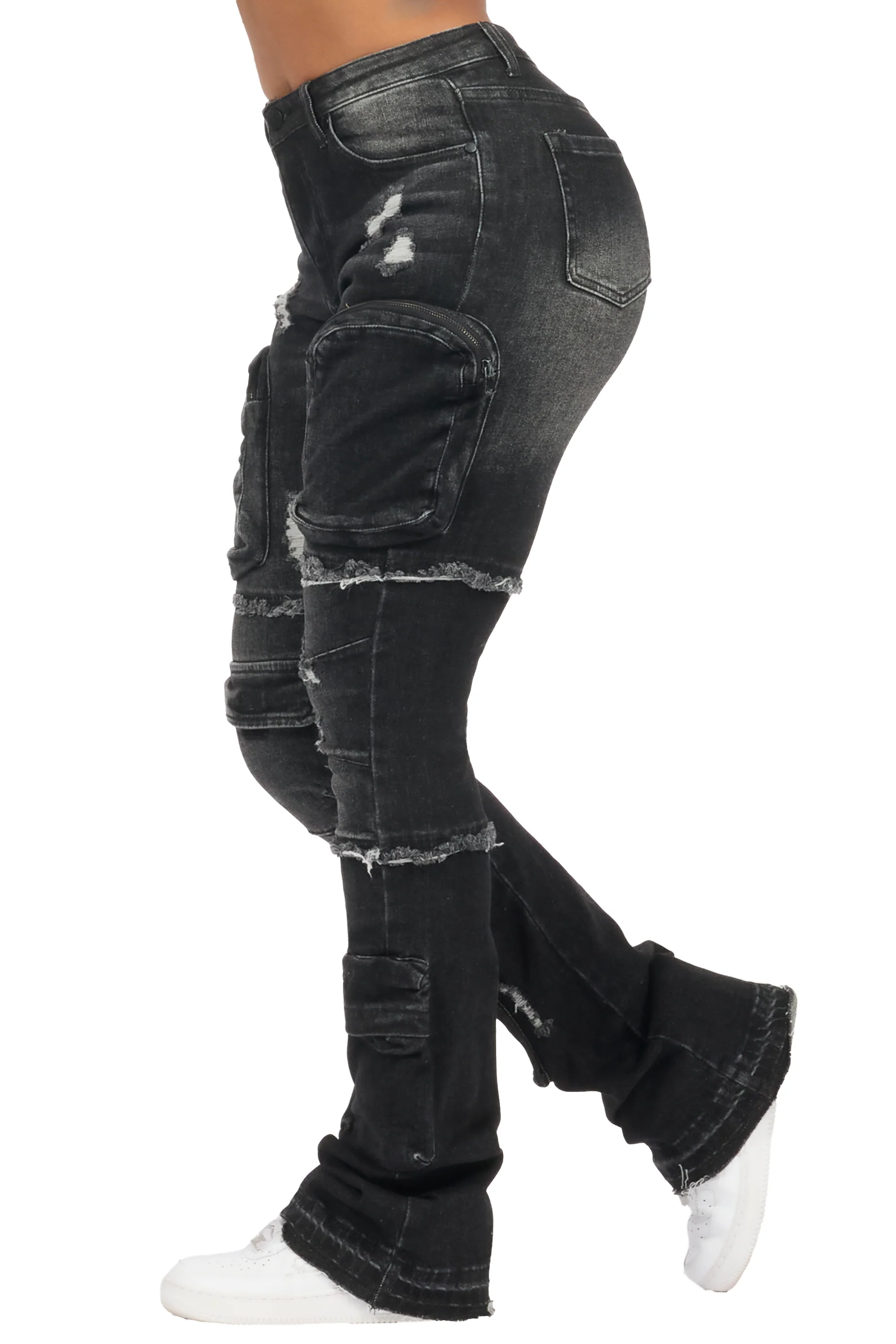 25159-toniesha-dark-grey-wash-stacked-flare-jean-11.webp Toniesha Dark Grey Wash Stacked Flare Jean