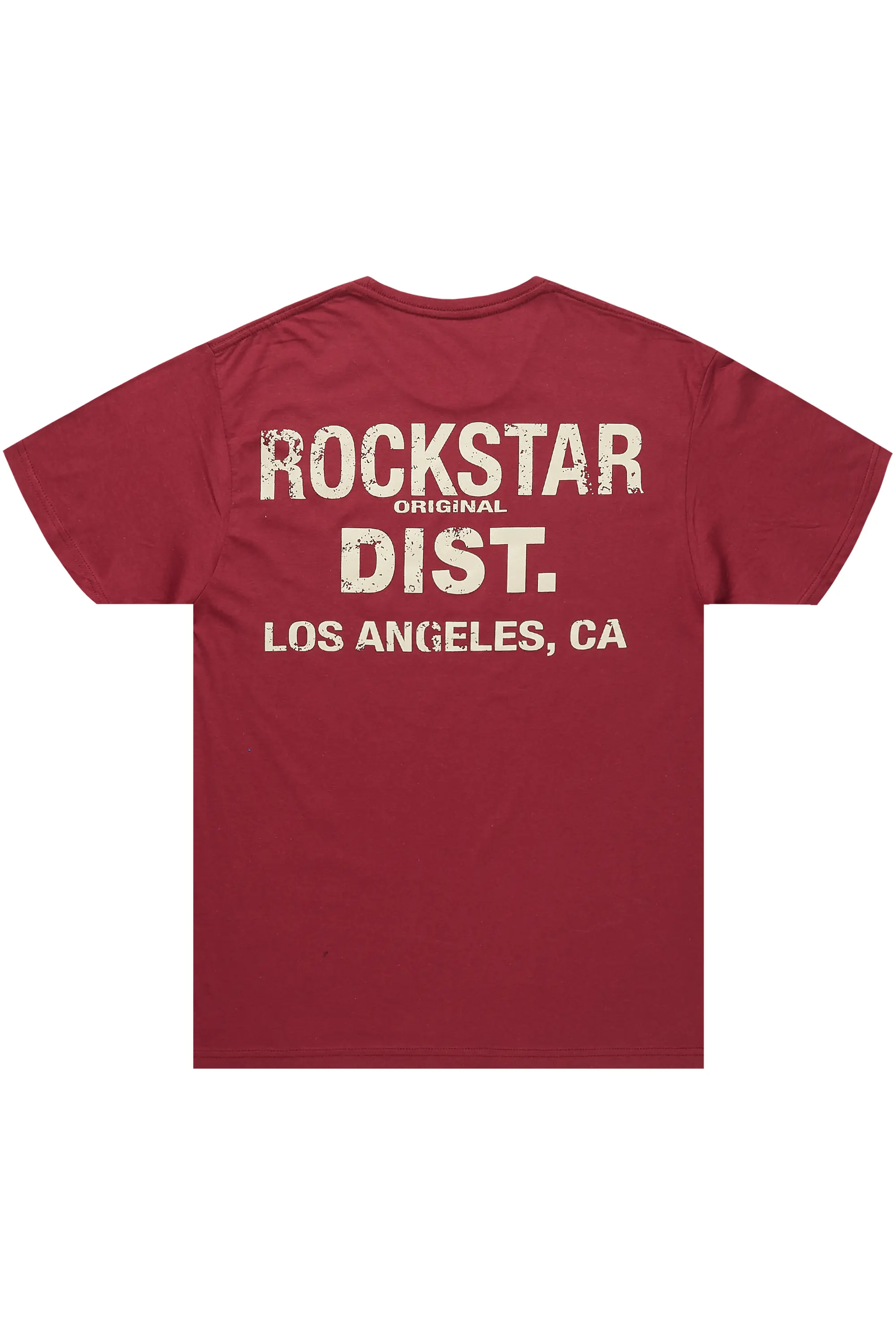 Dalasia Burgundy/Beige Oversized Tee