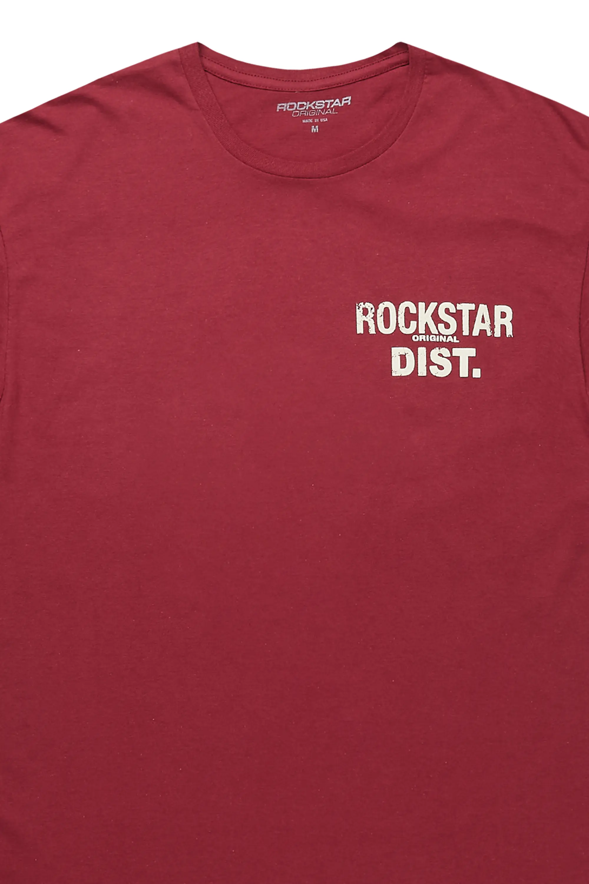 Dalasia Burgundy/Beige Oversized Tee