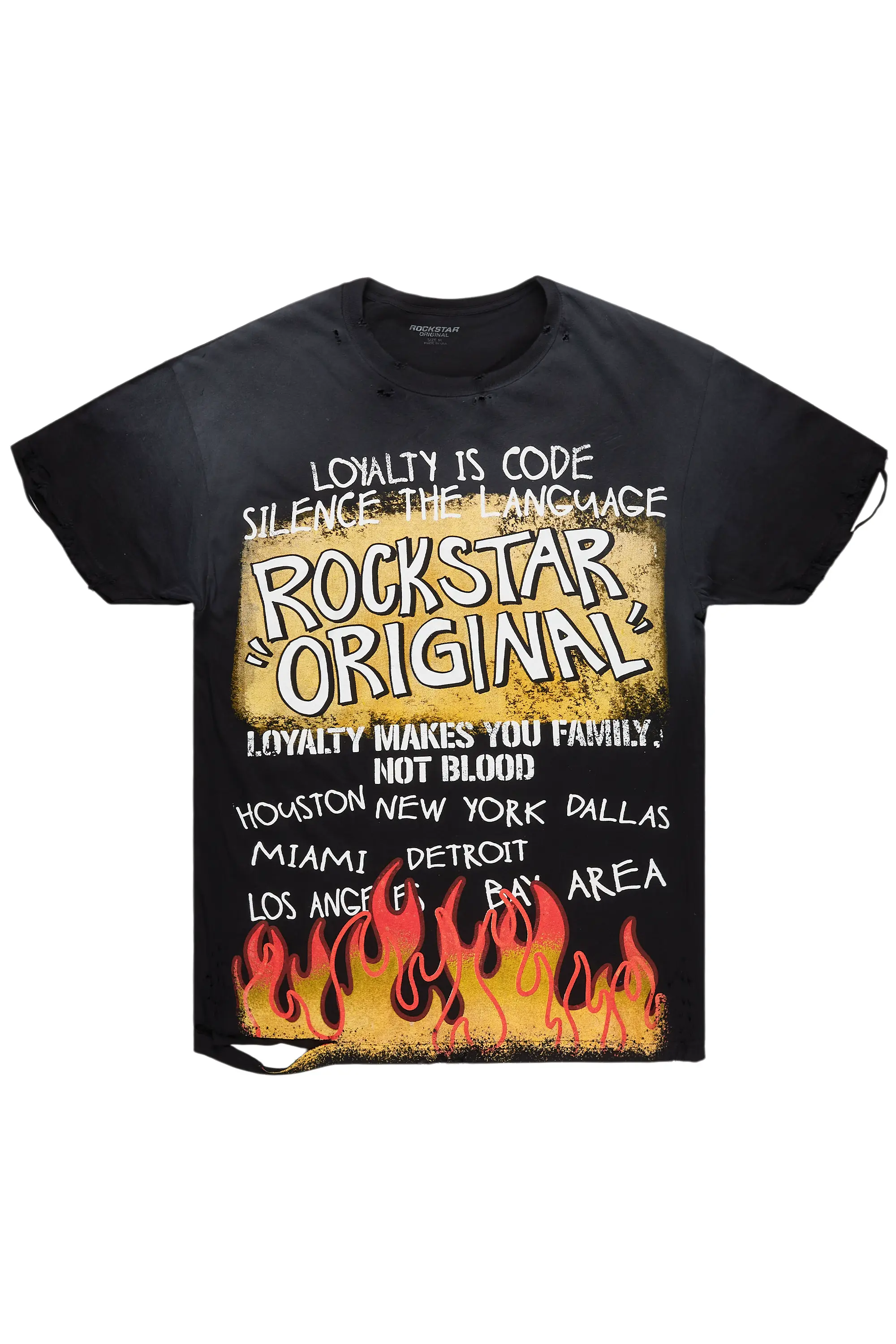 Bridgette Black/Yellow Oversized T-Shirt