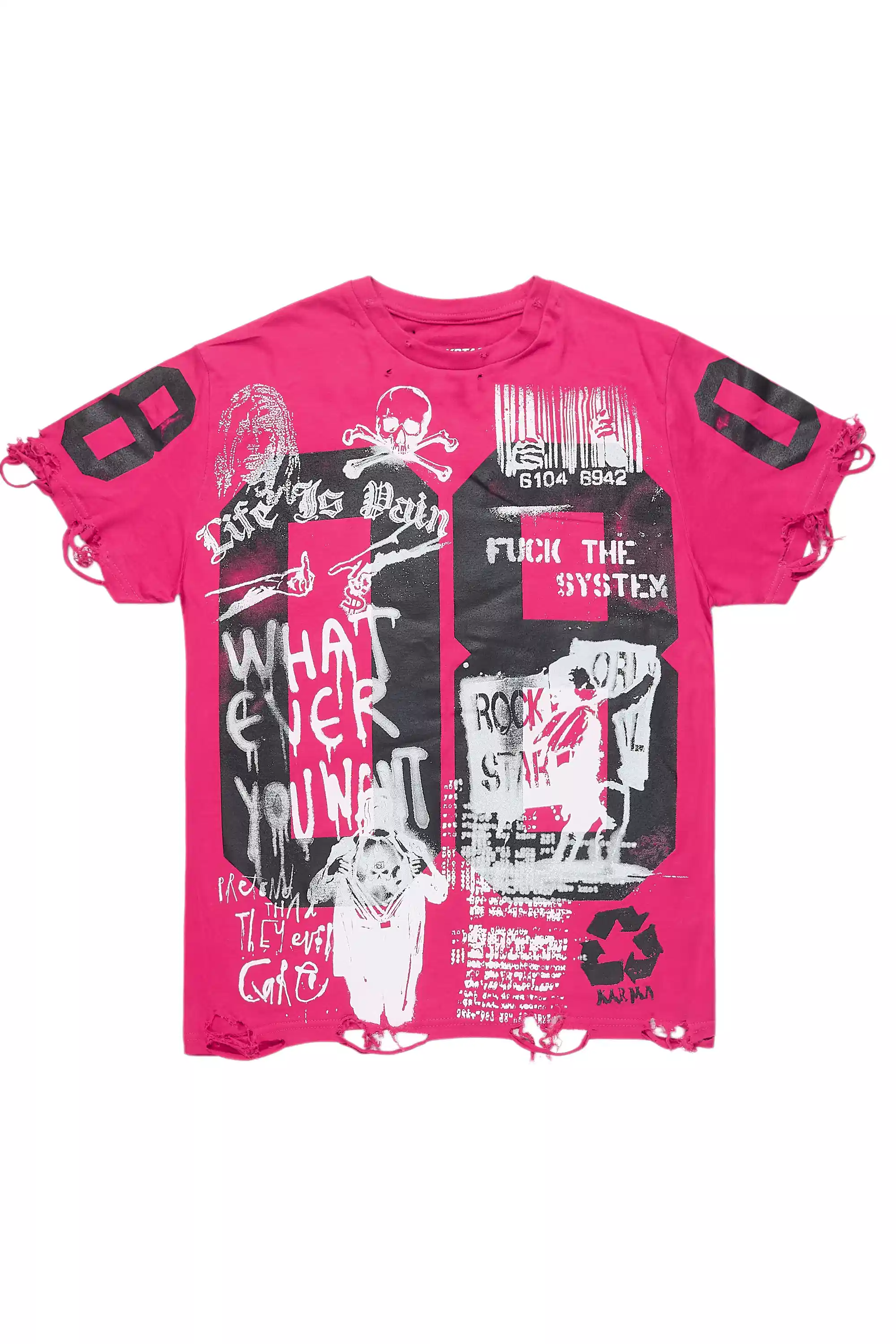 Kammile Fuchsia Oversized T-Shirt