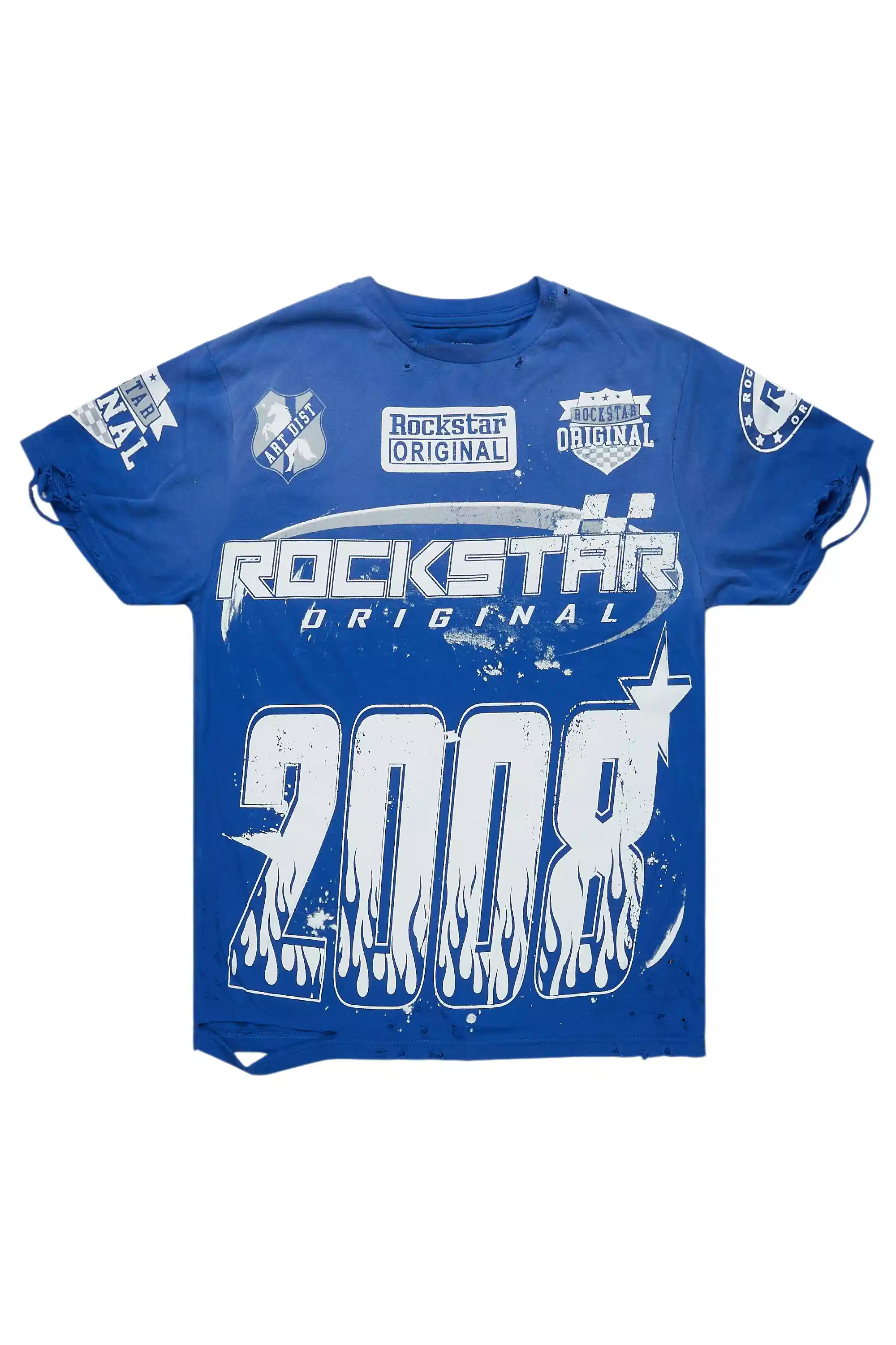 Esha Royal Blue Oversized T-Shirt