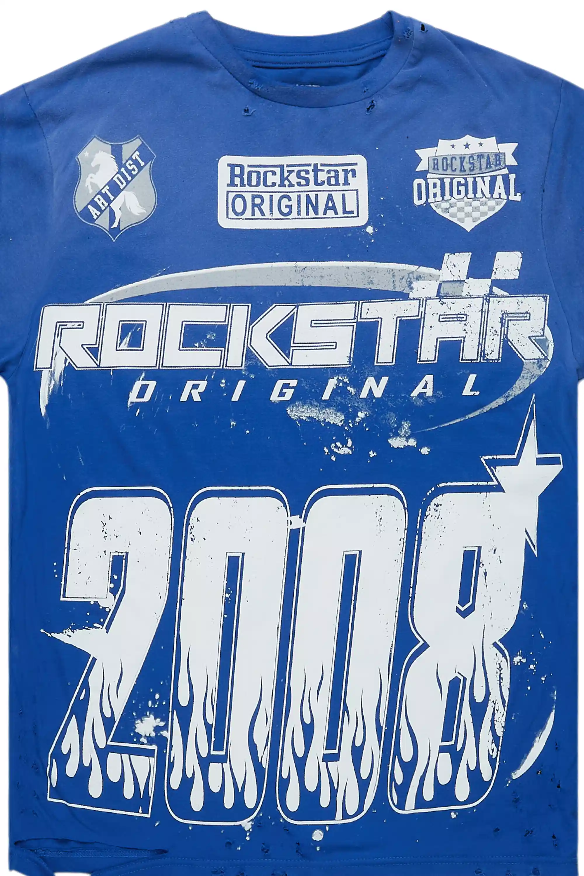 Esha Royal Blue Oversized T-Shirt