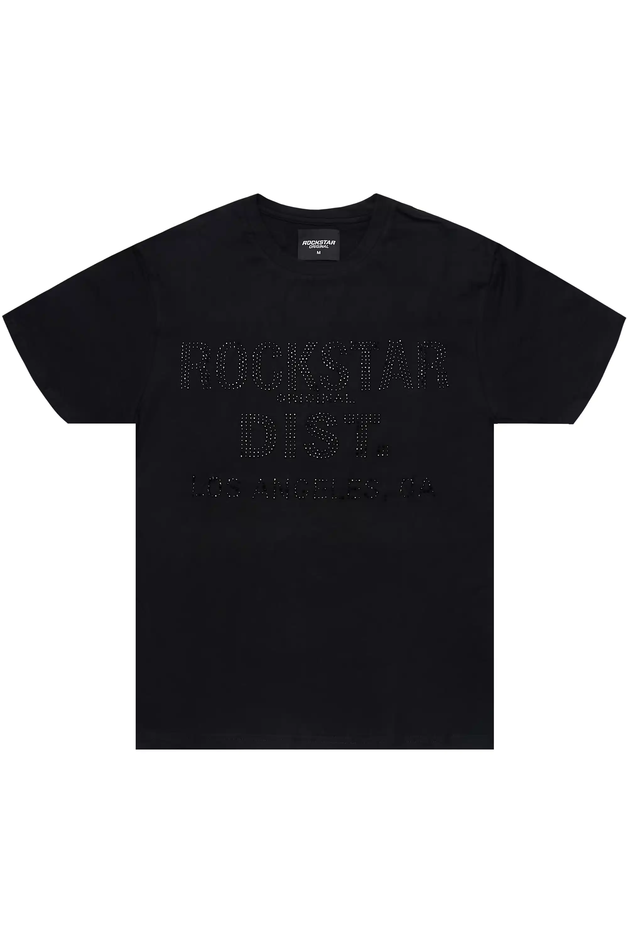Shaleesha Black/Black Rhinestone T-Shirt