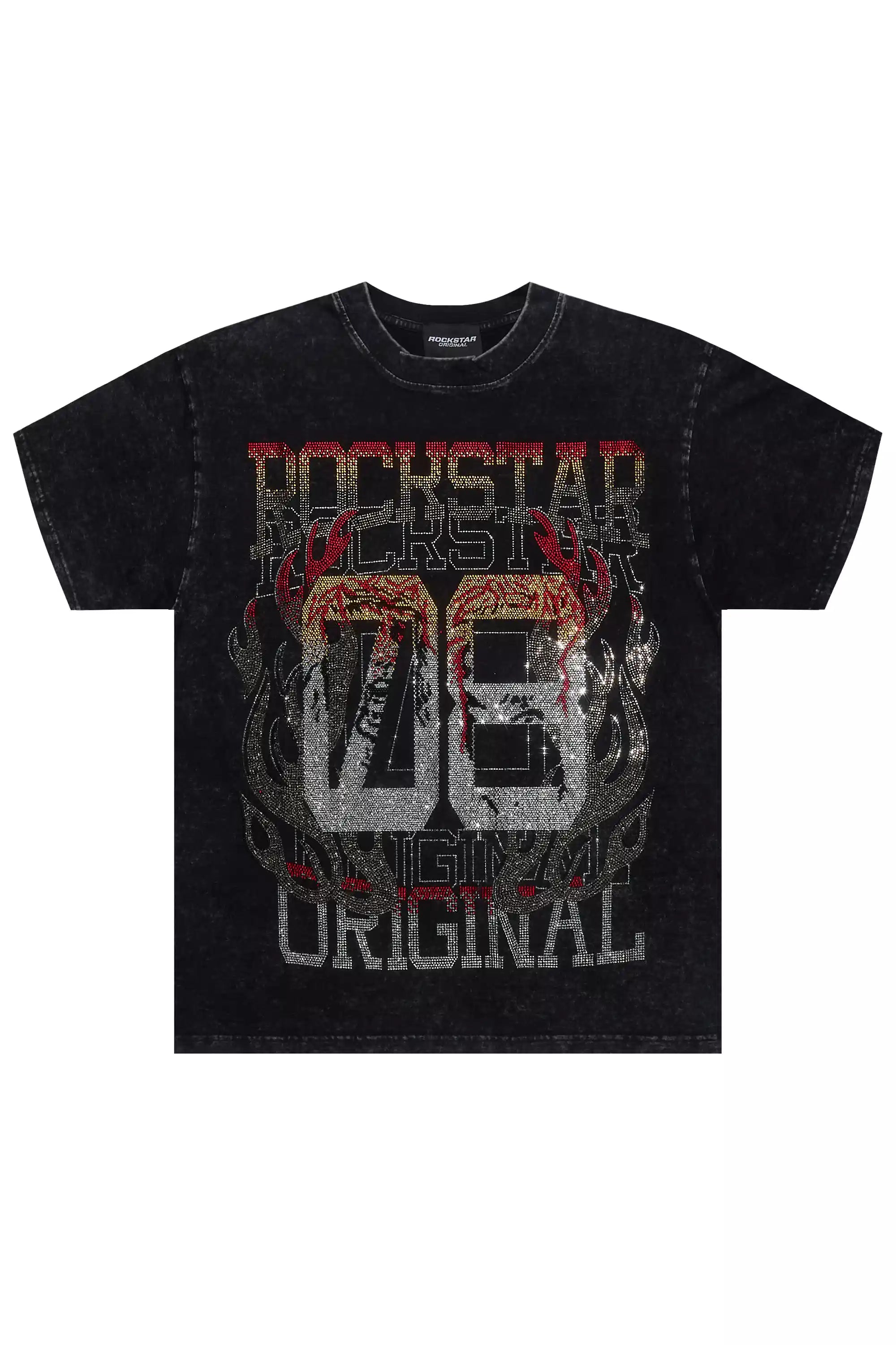 Yakira Black Rhinestone T-Shirt