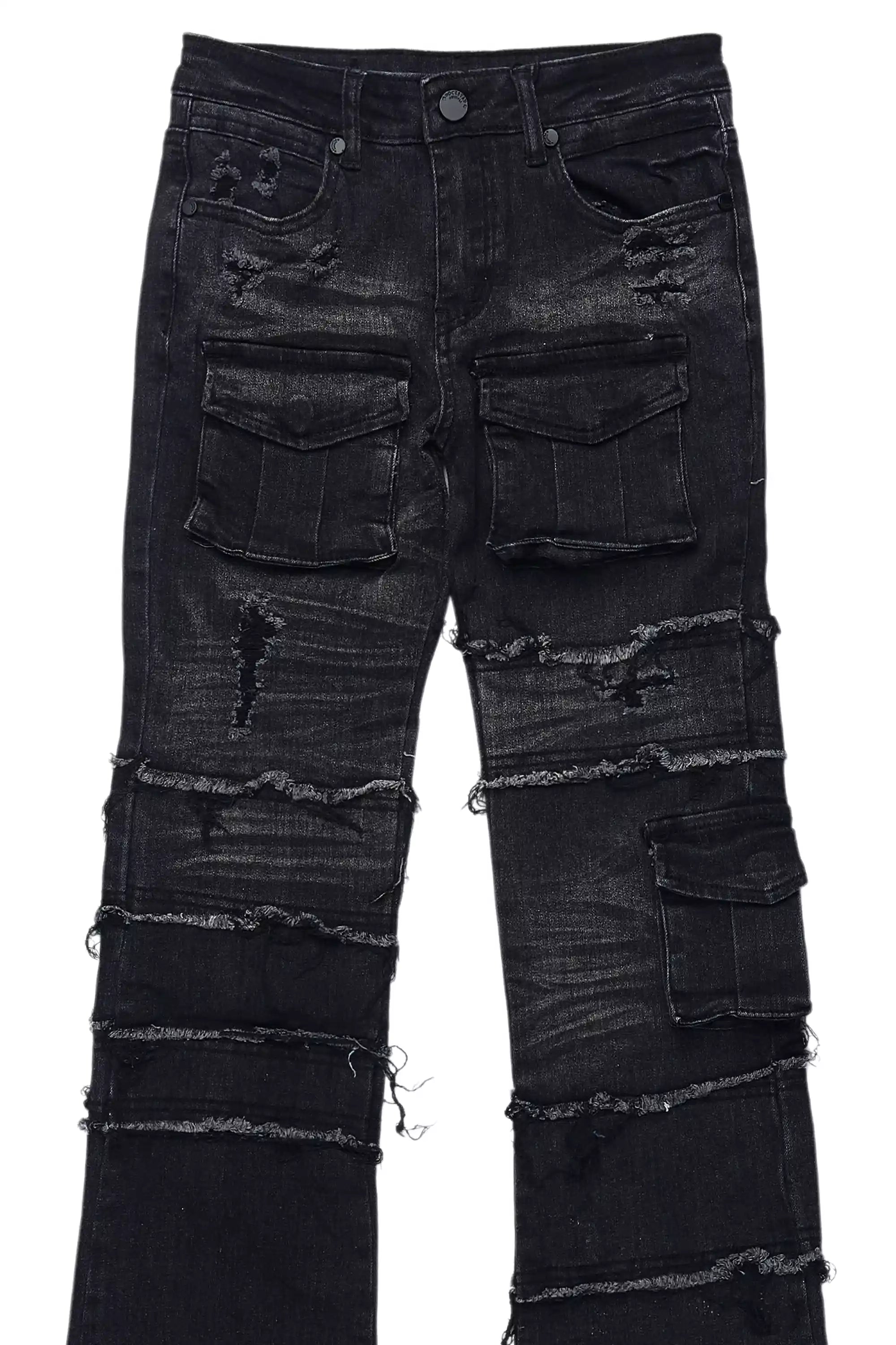 2638-boys-folant-dark-grey-stacked-flare-jean-8.jpg Boys Folant Dark Grey Stacked Flare Jean