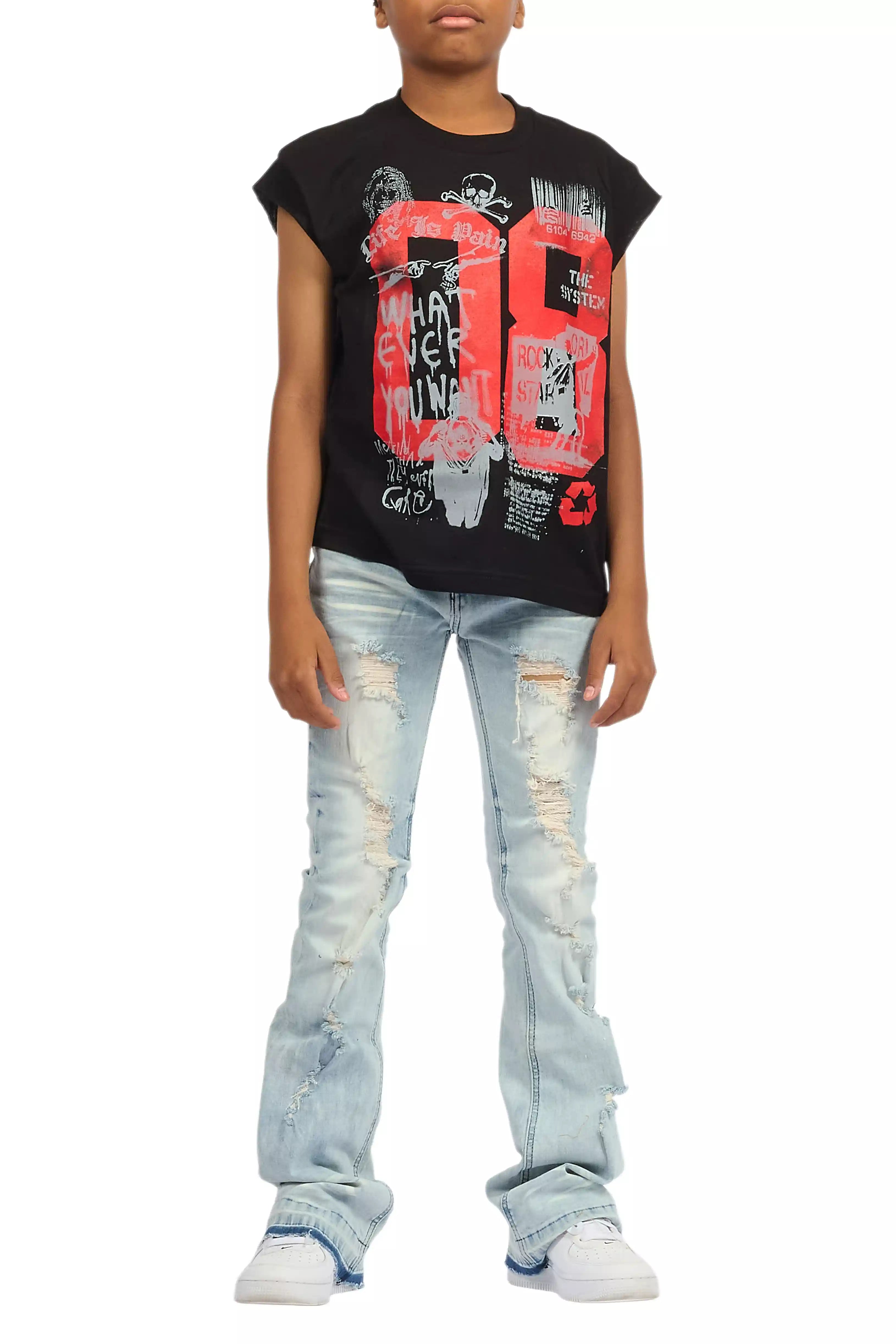 2650-boys-zahir-blue-slim-stacked-flare-jean-15.jpg Boys Zahir Blue Slim Stacked Flare Jean