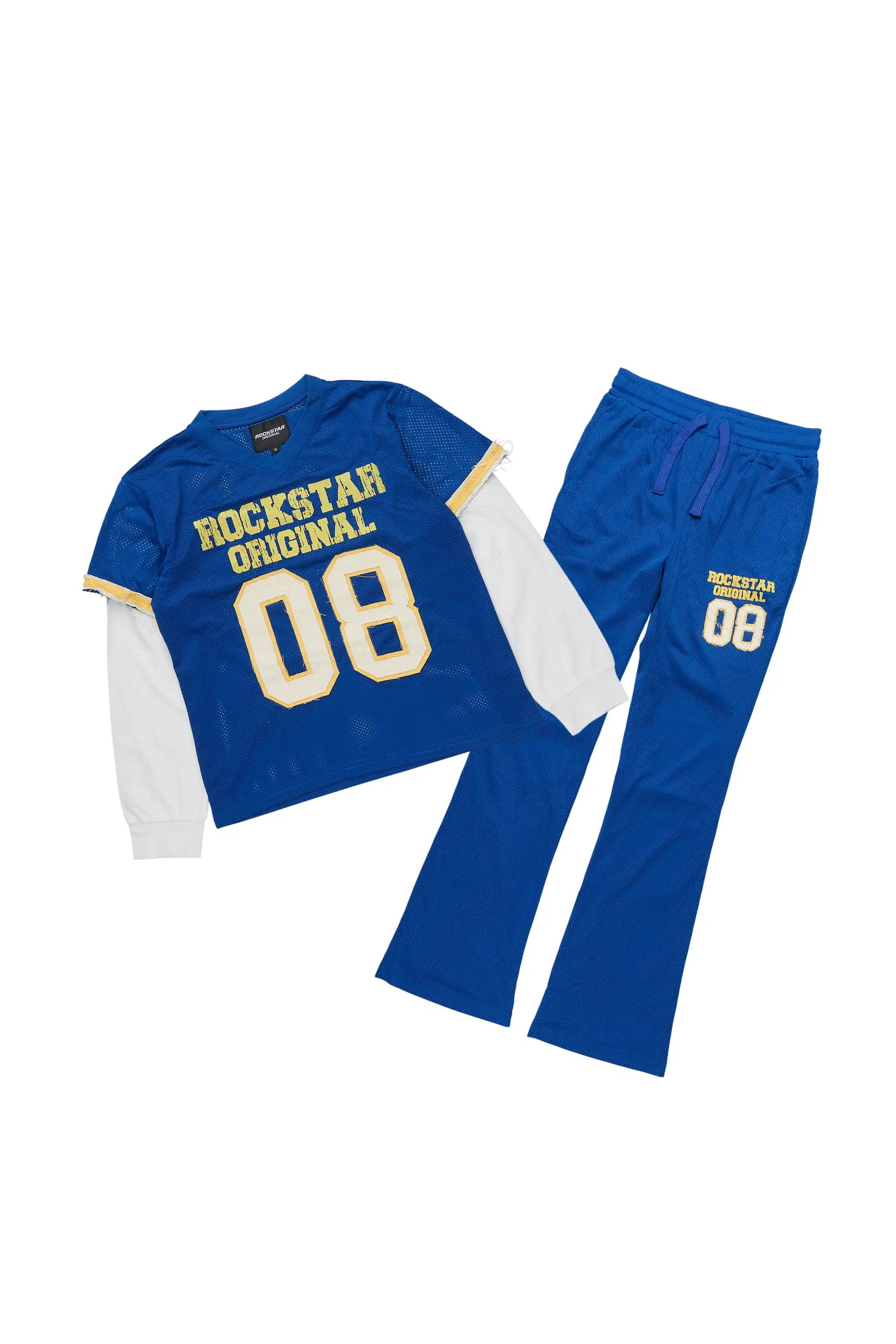 Boys Deston Royal Double Layer T-Shirt/Baggy Pant Set