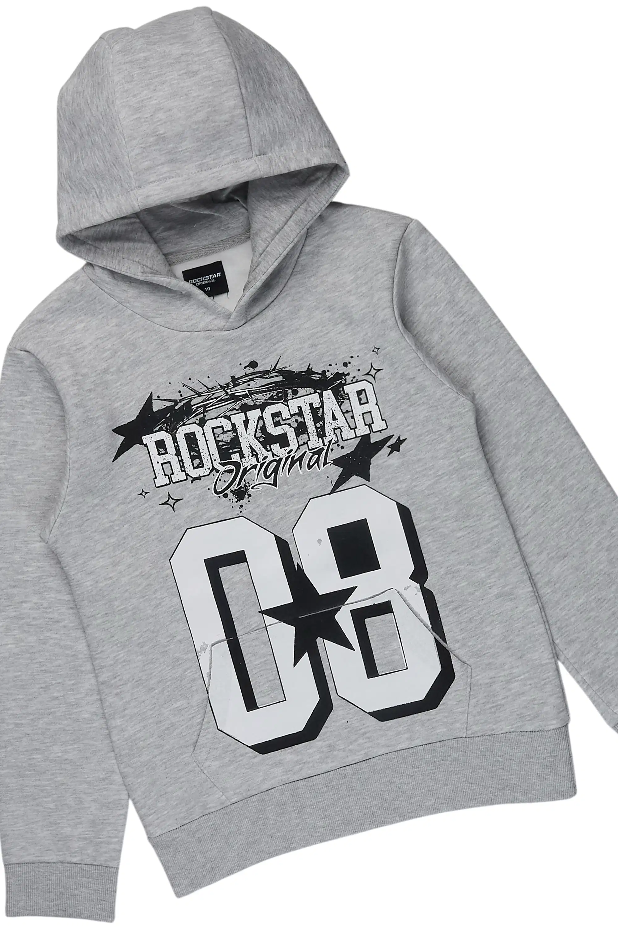 Boys All Star Grey Hoodie/Stacked Jean Set