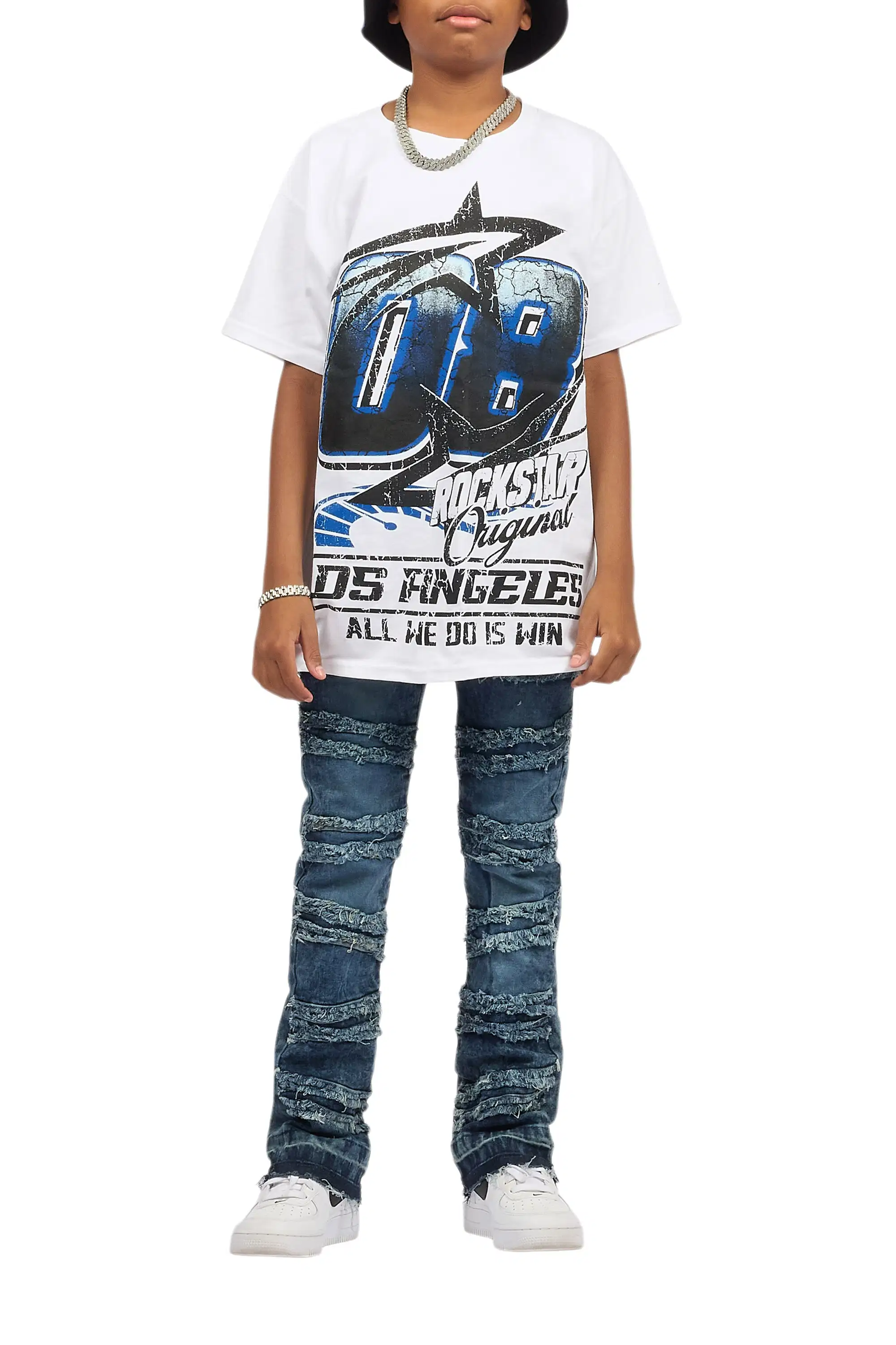 330-boys-eli-blue-wash-flare-frayed-jean-10.webp Boys Eli Blue Wash Flare Frayed Jean
