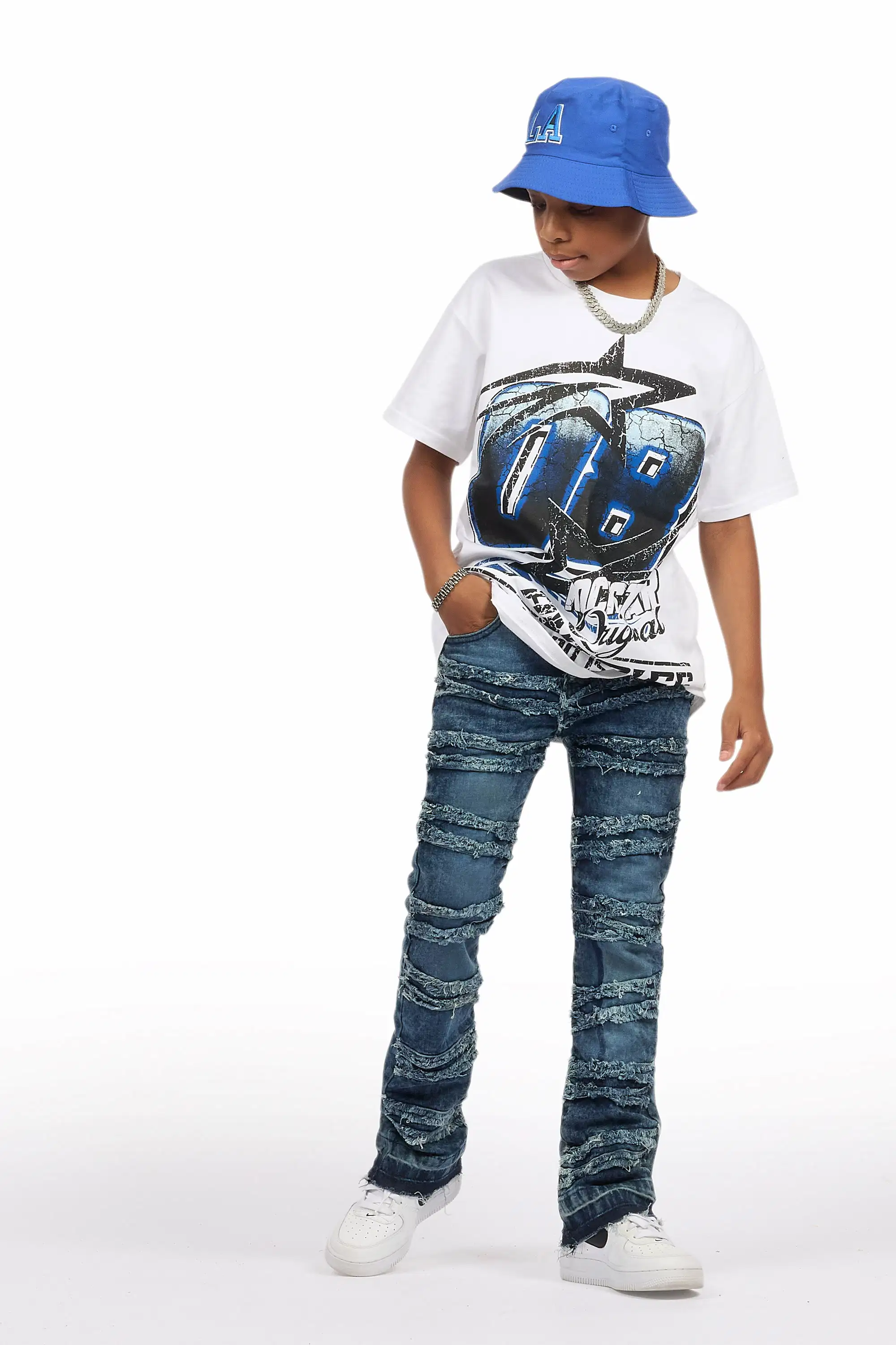 330-boys-eli-blue-wash-flare-frayed-jean-7.webp Boys Eli Blue Wash Flare Frayed Jean