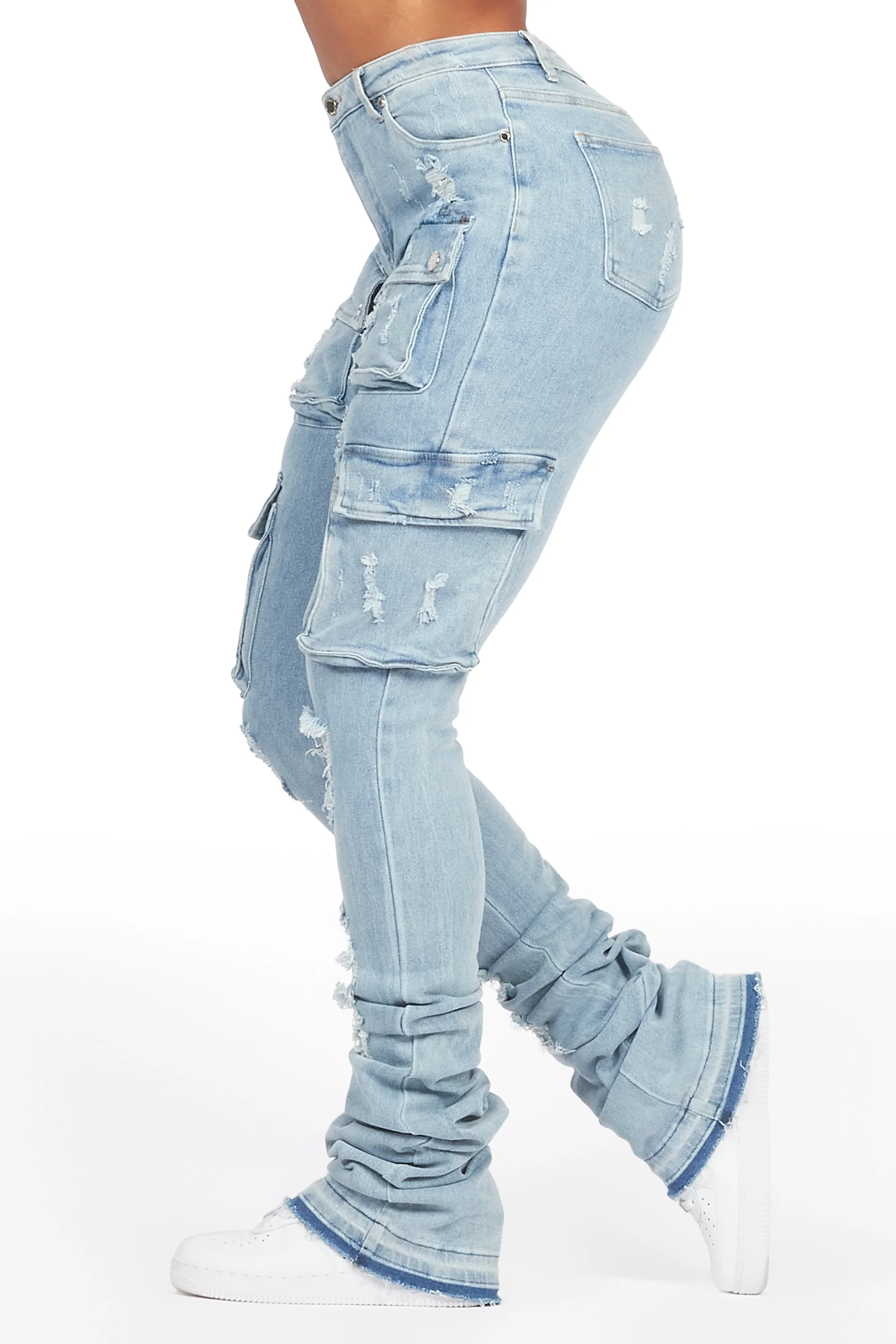 3553-noor-light-wash-cargo-super-stacked-jean-4.webp Noor Light Wash Cargo Super Stacked Jean
