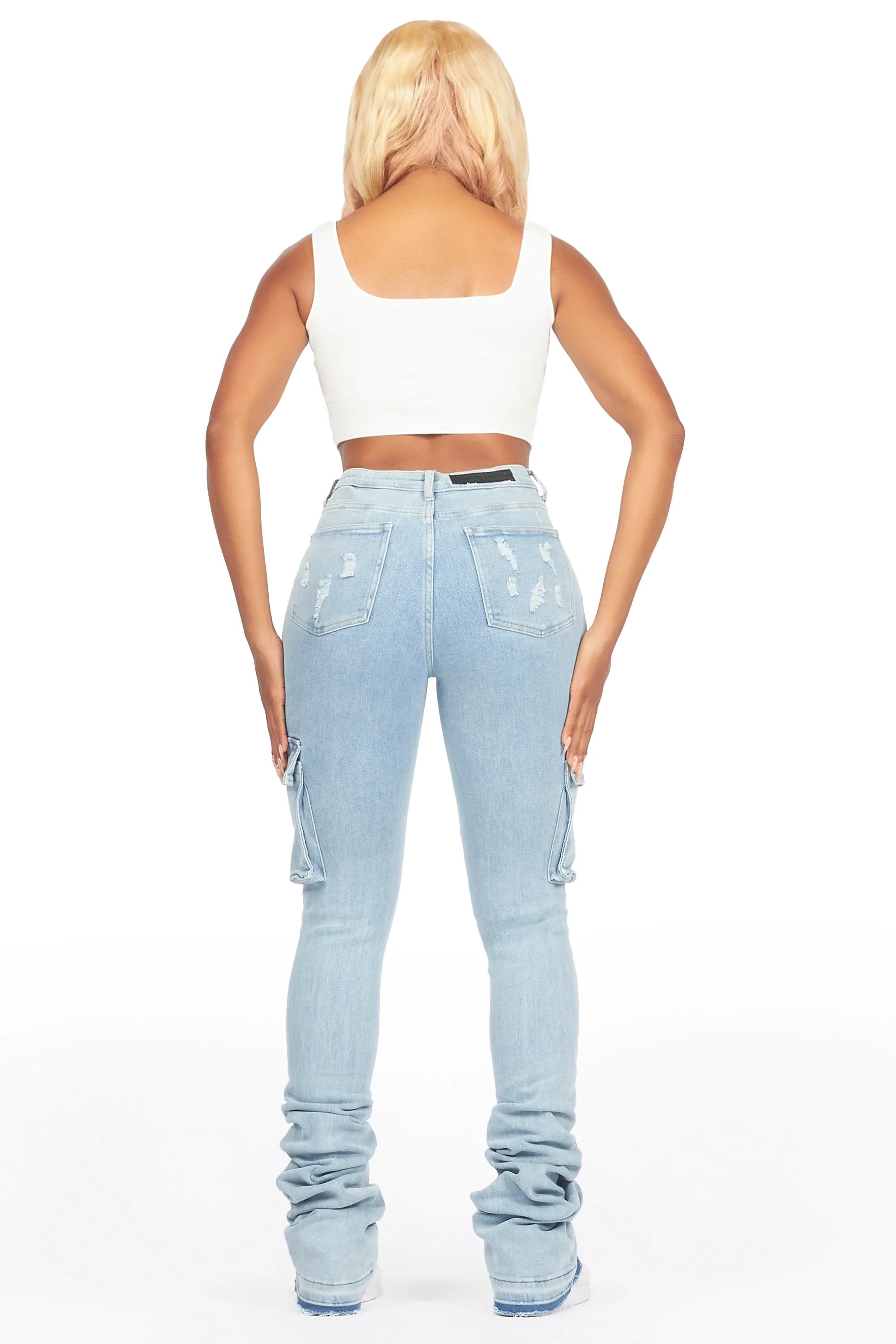 3553-noor-light-wash-cargo-super-stacked-jean-5.webp Noor Light Wash Cargo Super Stacked Jean