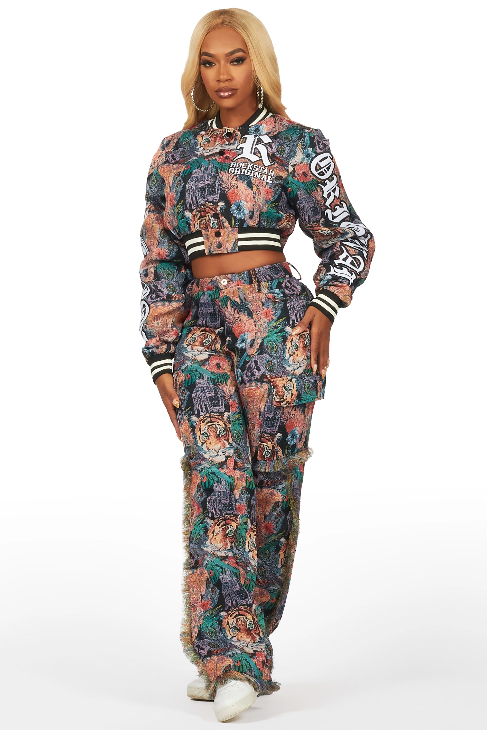 3644-rena-black-tapestry-stacked-pant-10.jpg Rena Black Tapestry Stacked Pant