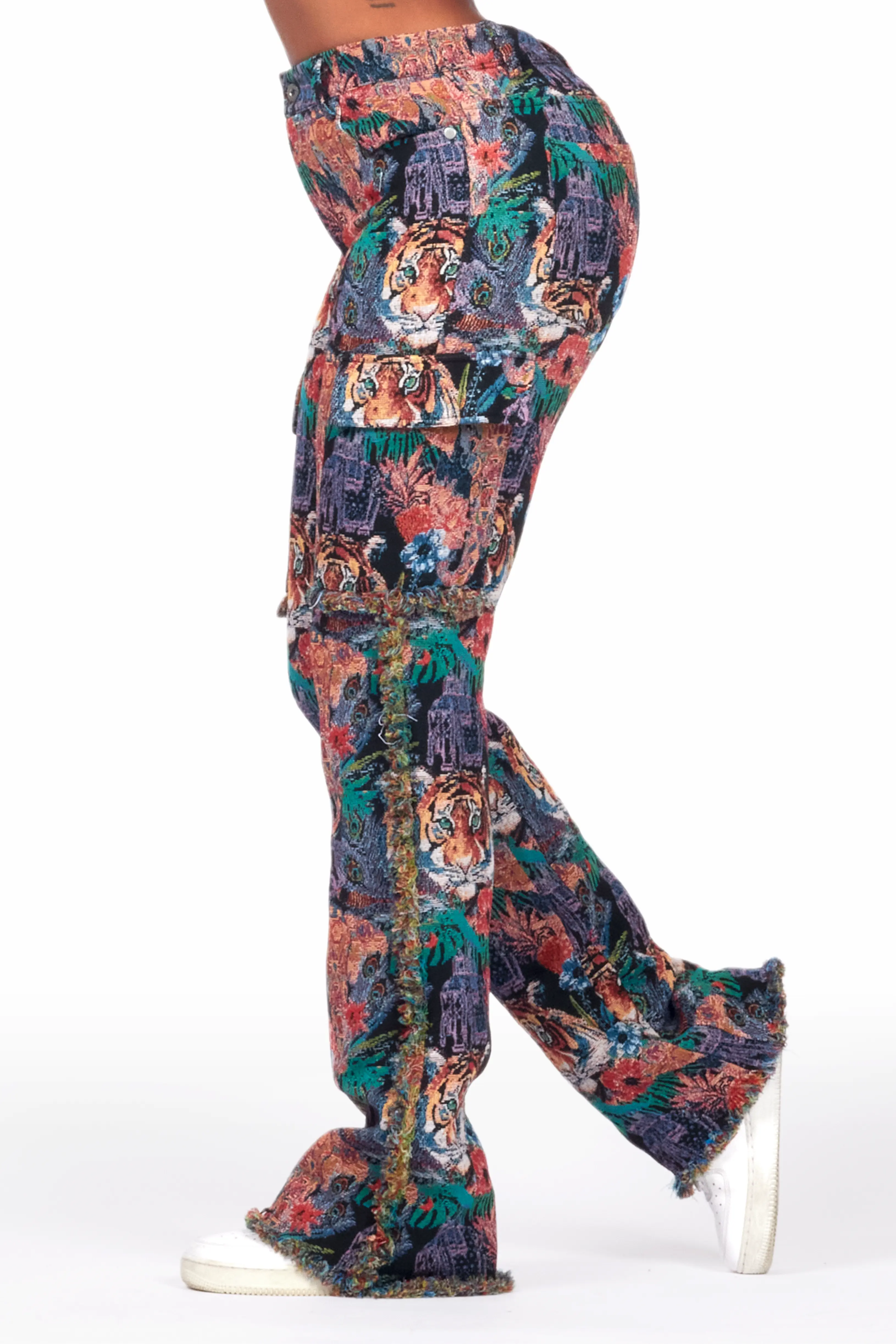 3644-rena-black-tapestry-stacked-pant-7.webp Rena Black Tapestry Stacked Pant