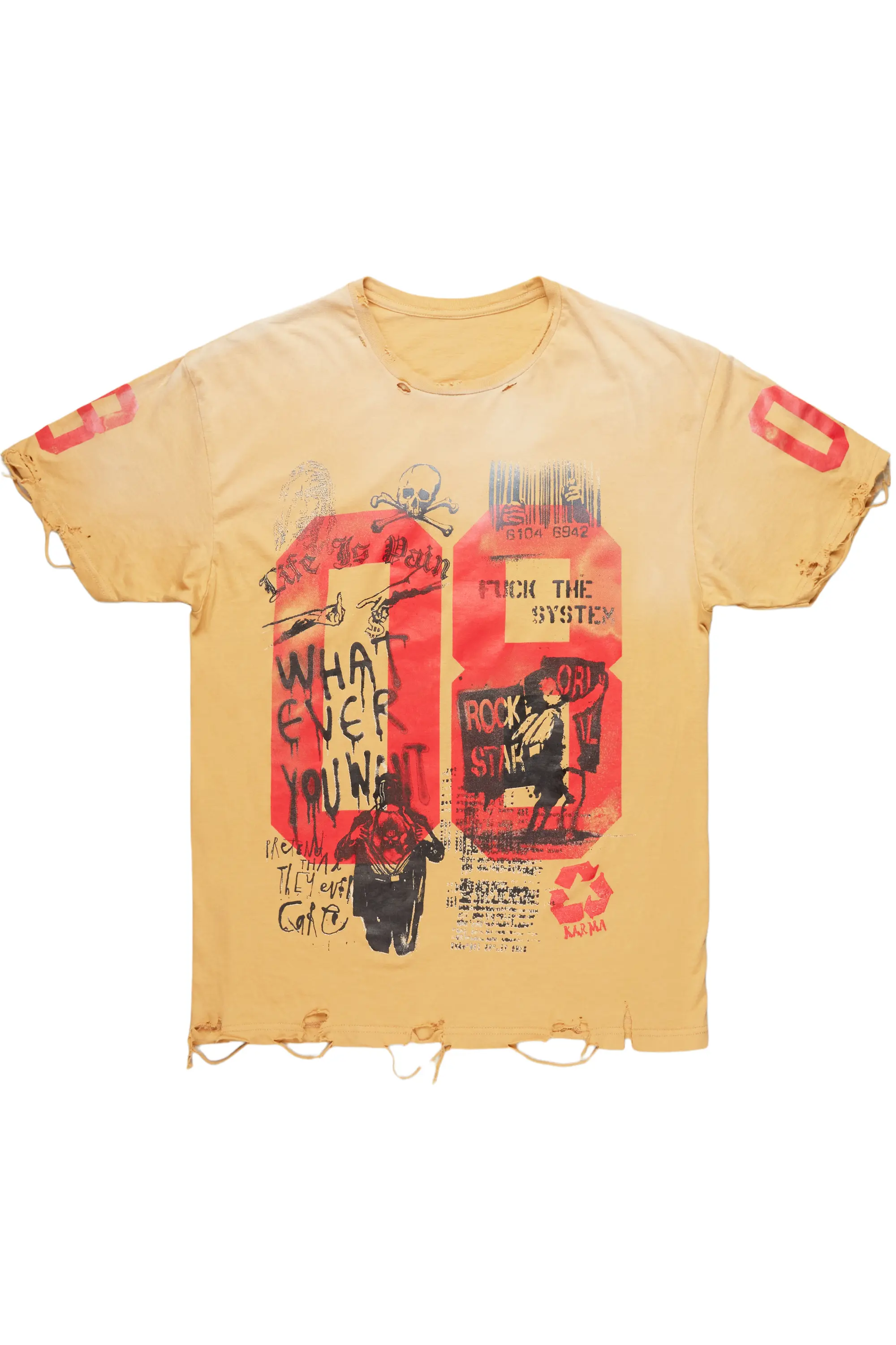 Kammile Beige Oversized T-Shirt