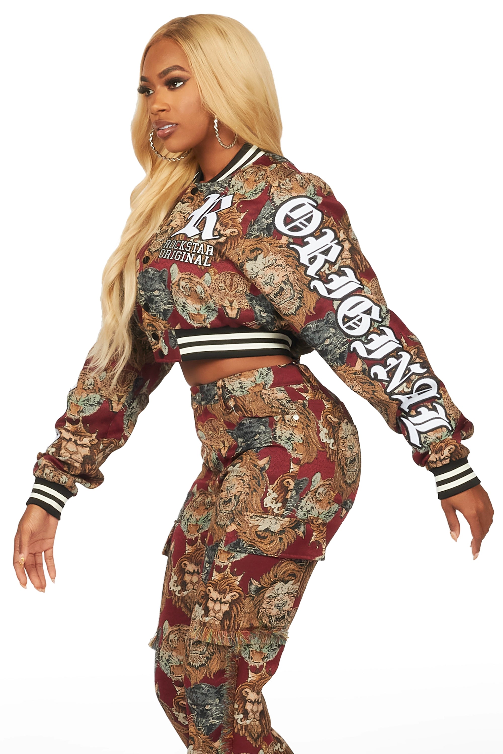 4310-khadiyah-red-crop-tapestry-varsity-jacket-4.jpg Khadiyah Red Crop Tapestry Varsity Jacket