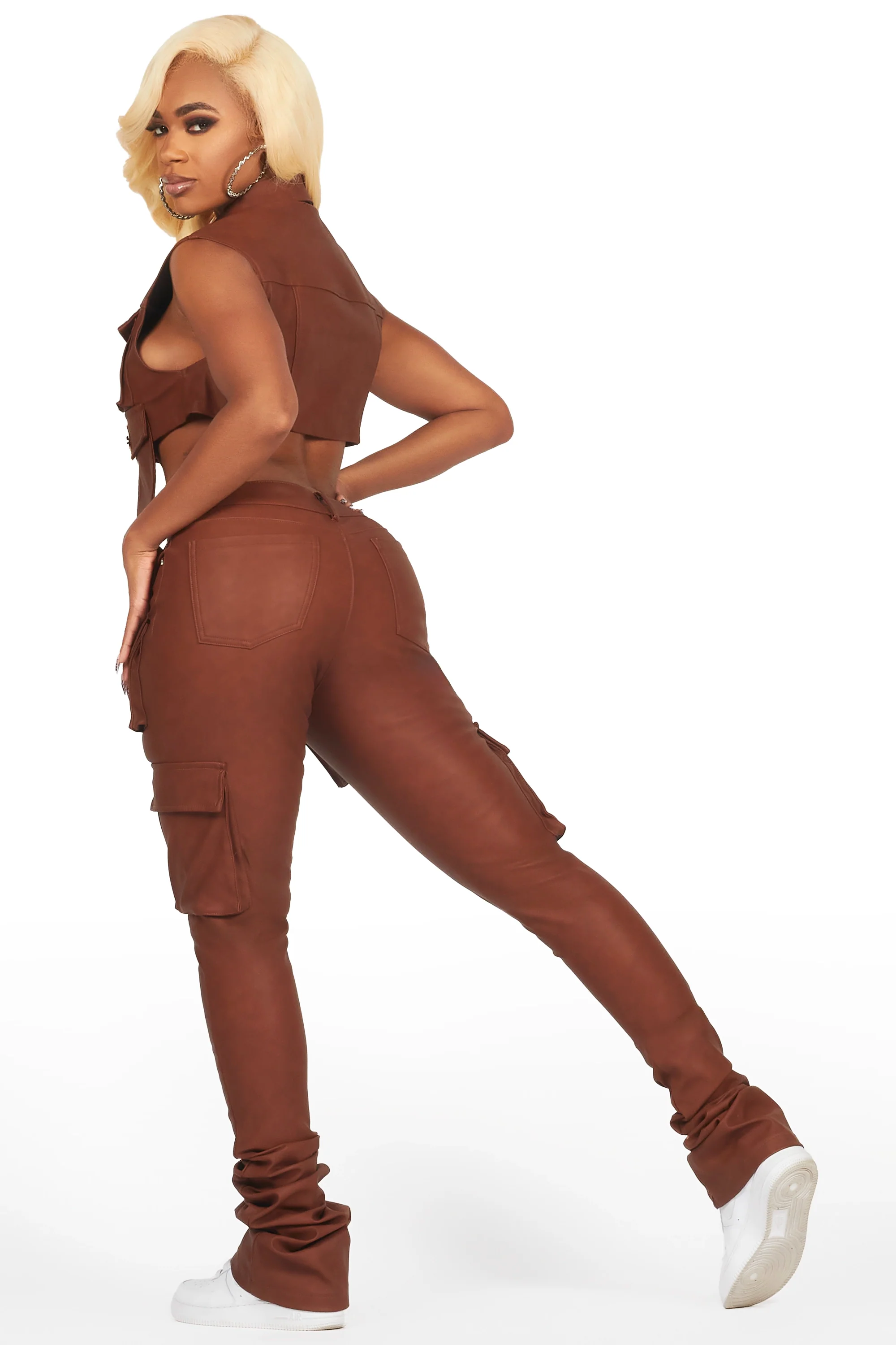 4394-kiedra-brown-cargo-super-stacked-pu-pant-7.webp Kiedra Brown Cargo Super Stacked PU Pant