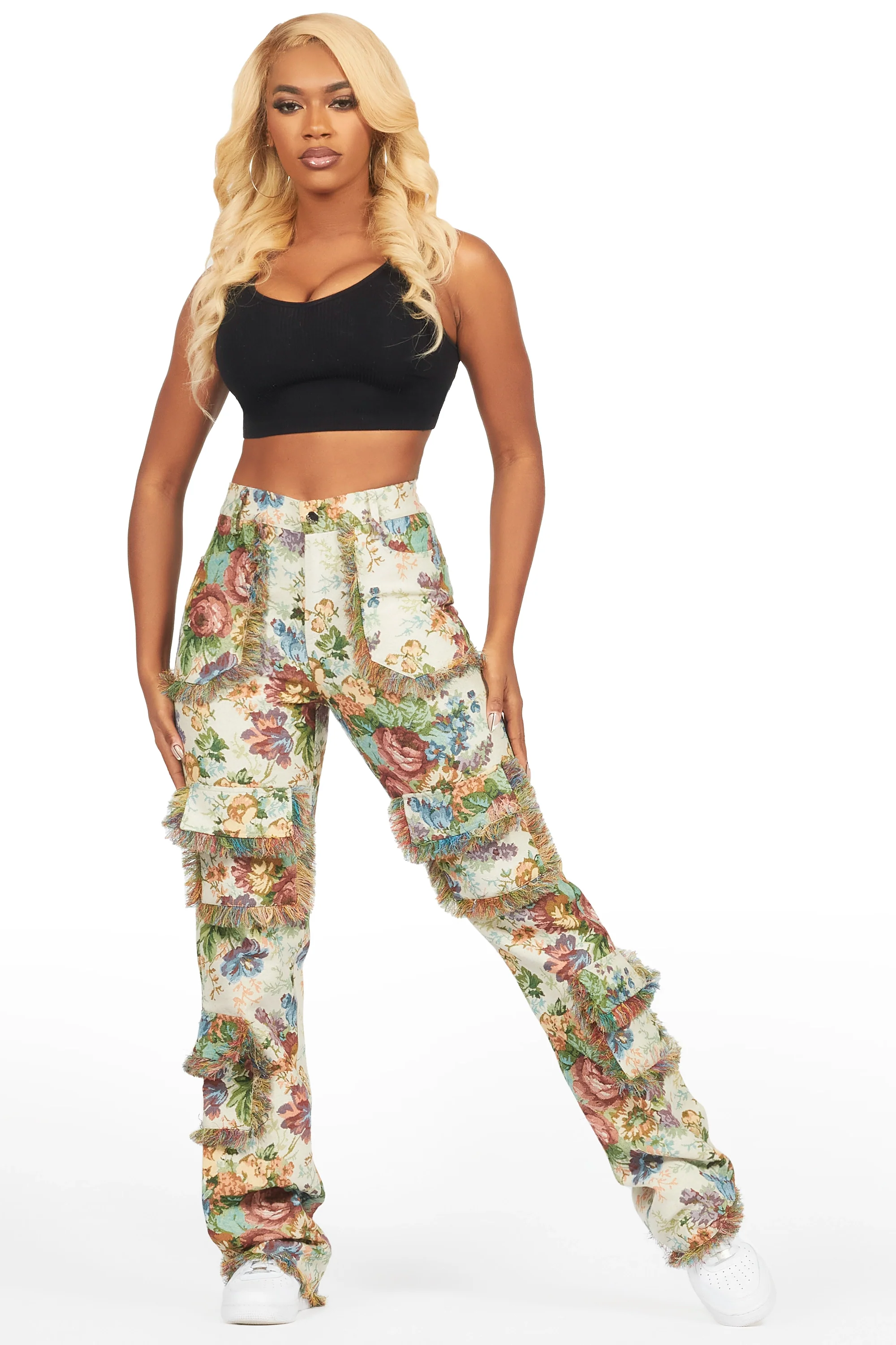 4577-makayla-beige-cargo-tapestry-stacked-pant-4.webp Makayla Beige Cargo Tapestry Stacked Pant