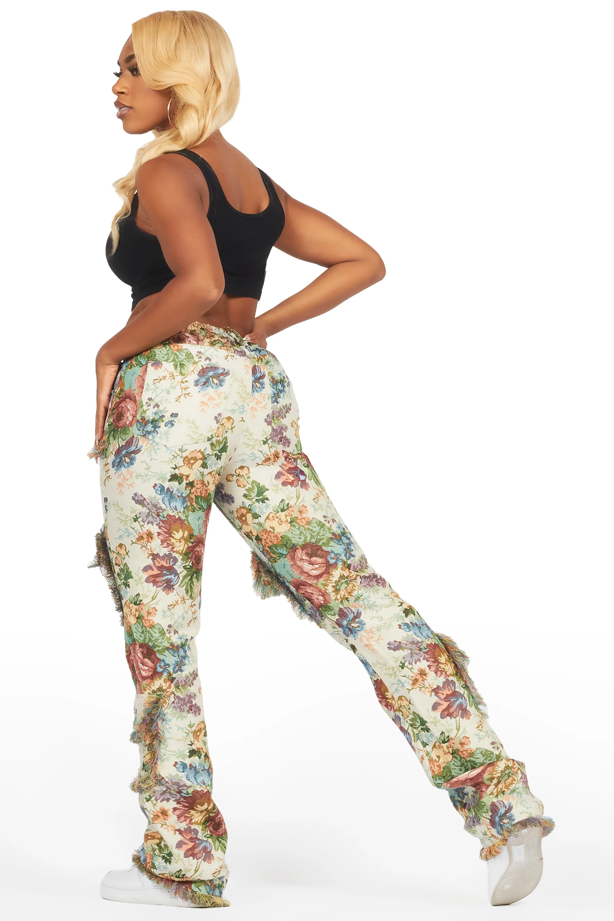 4577-makayla-beige-cargo-tapestry-stacked-pant-5.webp Makayla Beige Cargo Tapestry Stacked Pant