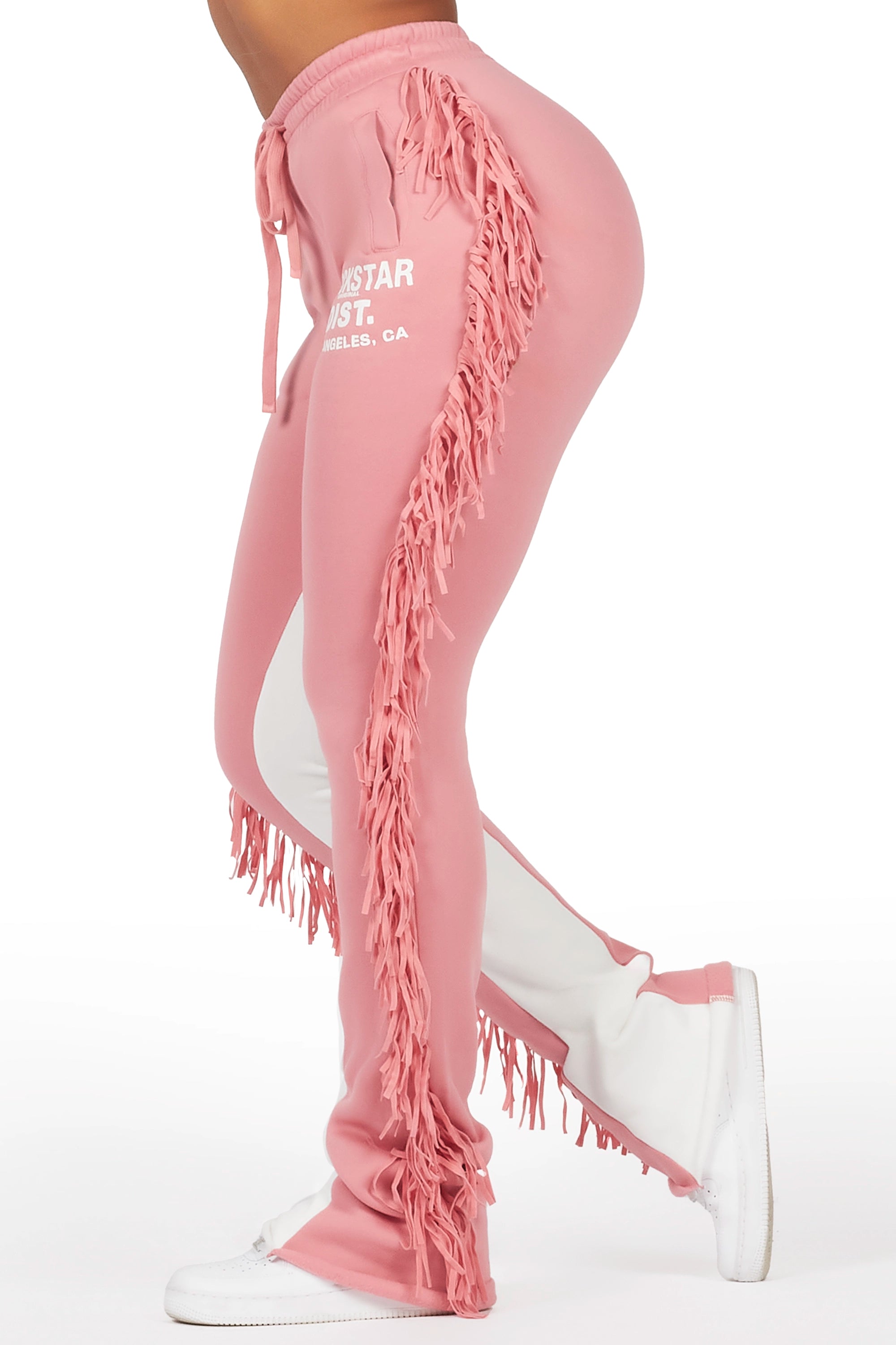 4798-kendra-pink-fringe-stacked-flare-track-pant-5.jpg Kendra Pink Fringe Stacked Flare Track Pant