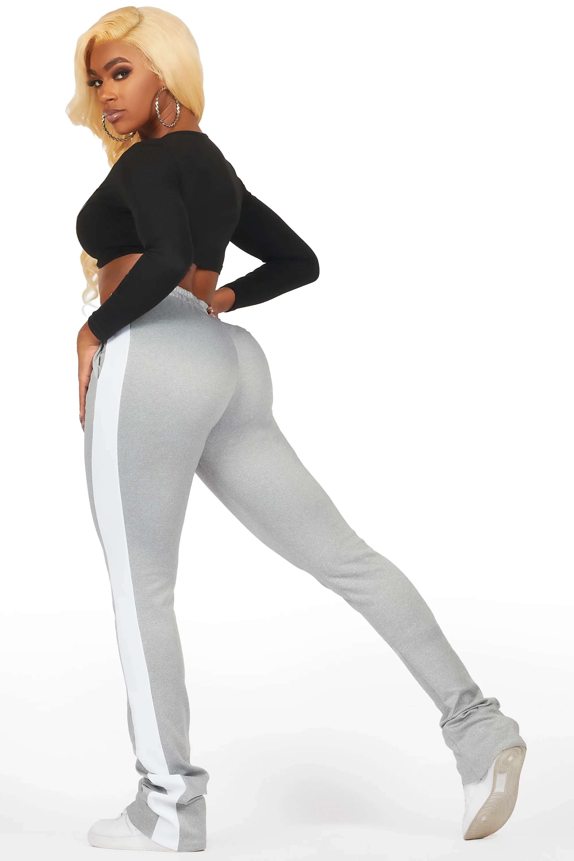 4805-savannah-heather-grey-super-stacked-track-pant-5.webp Savannah Heather Grey Super Stacked Track Pant