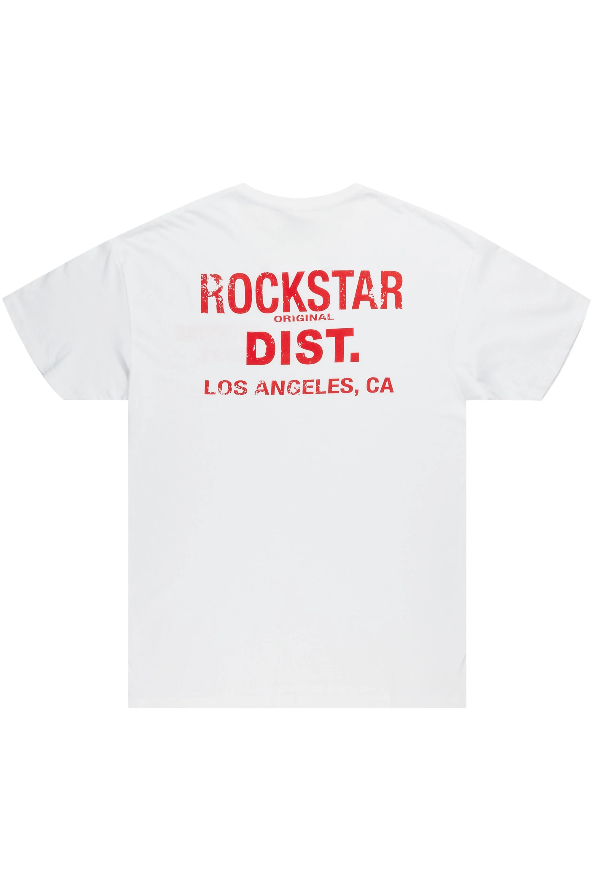 Dalasia White/Red Oversized Tee