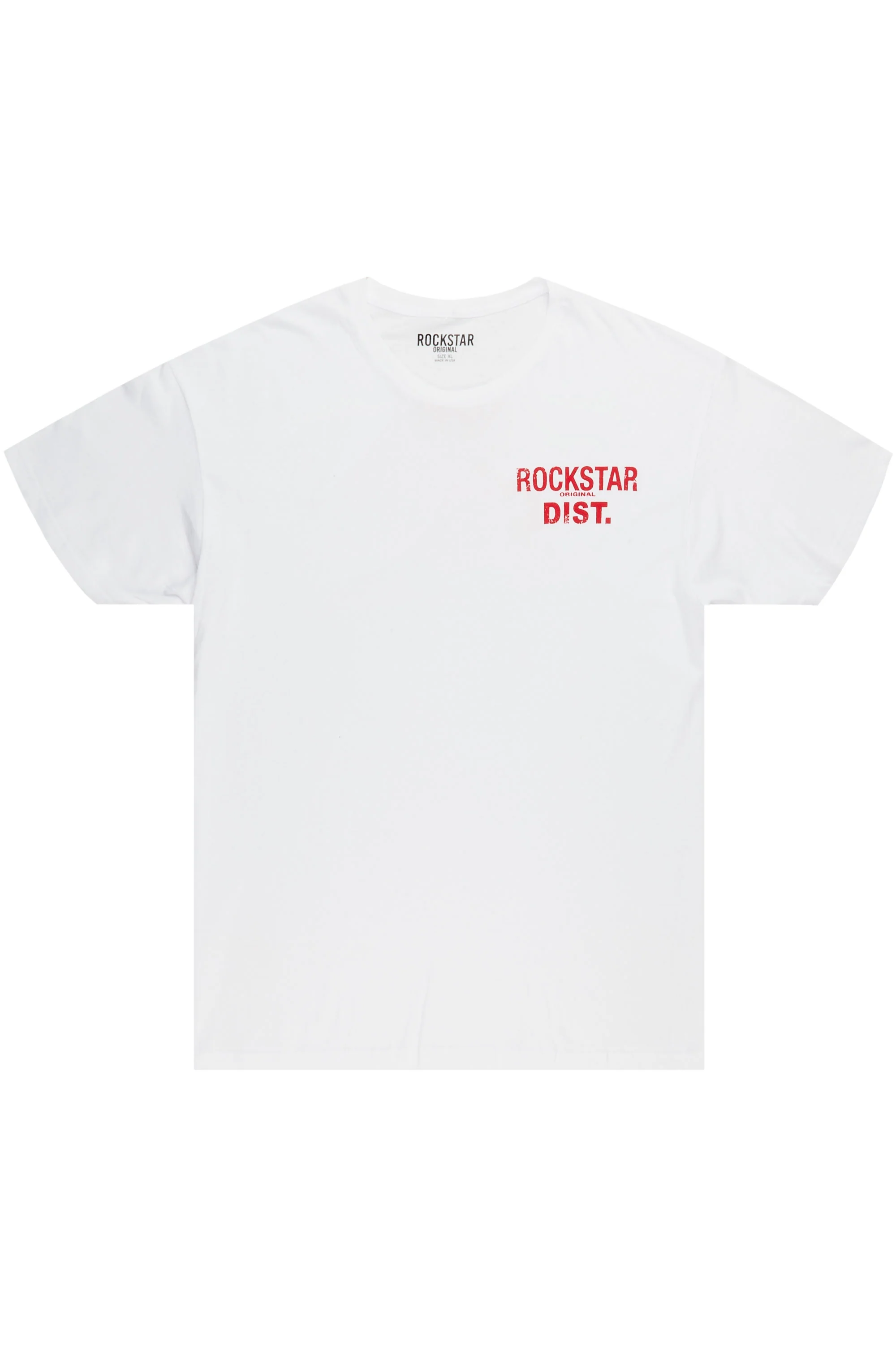 Dalasia White/Red Oversized Tee