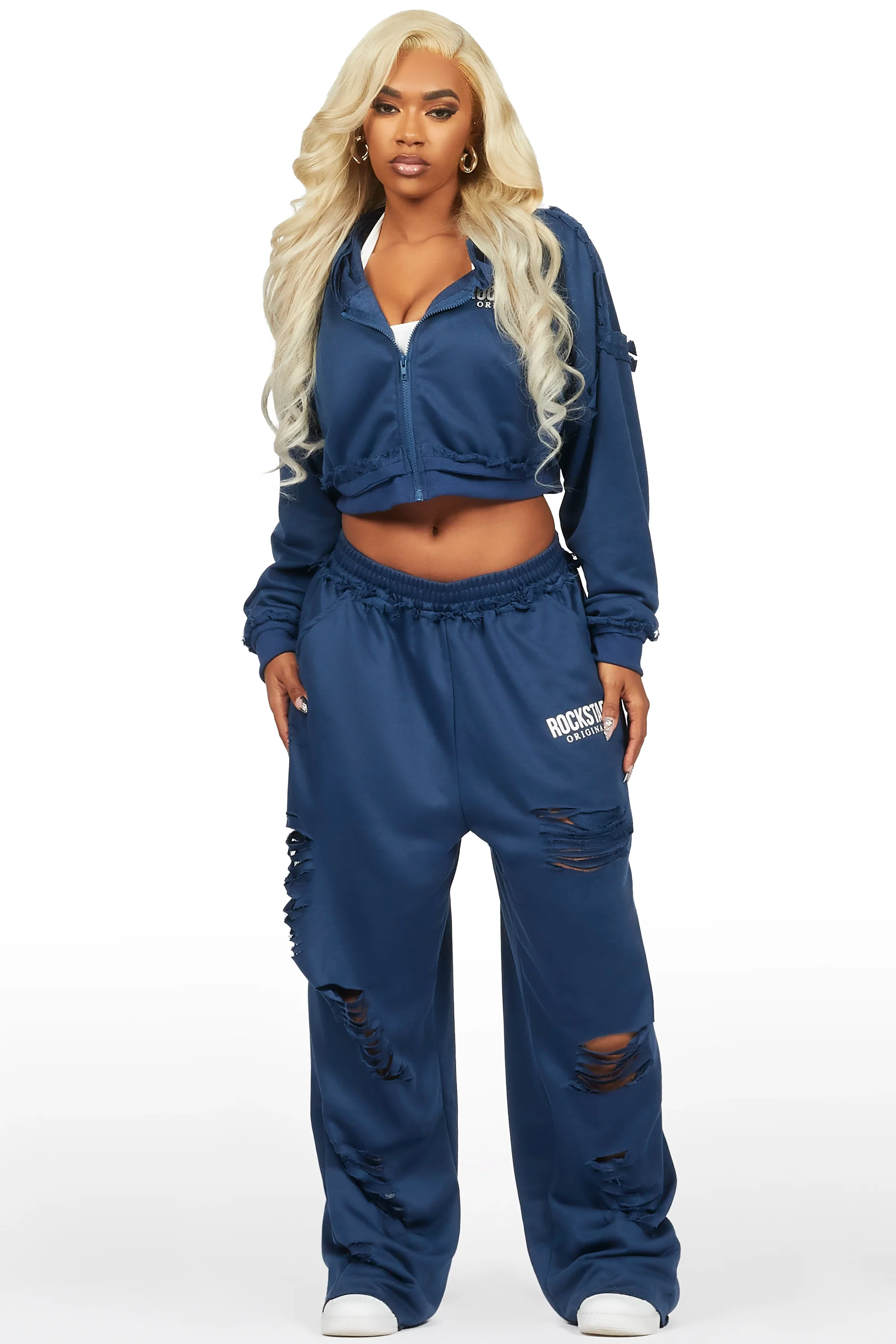 Corrina Navy French Terry Oversized Trackset