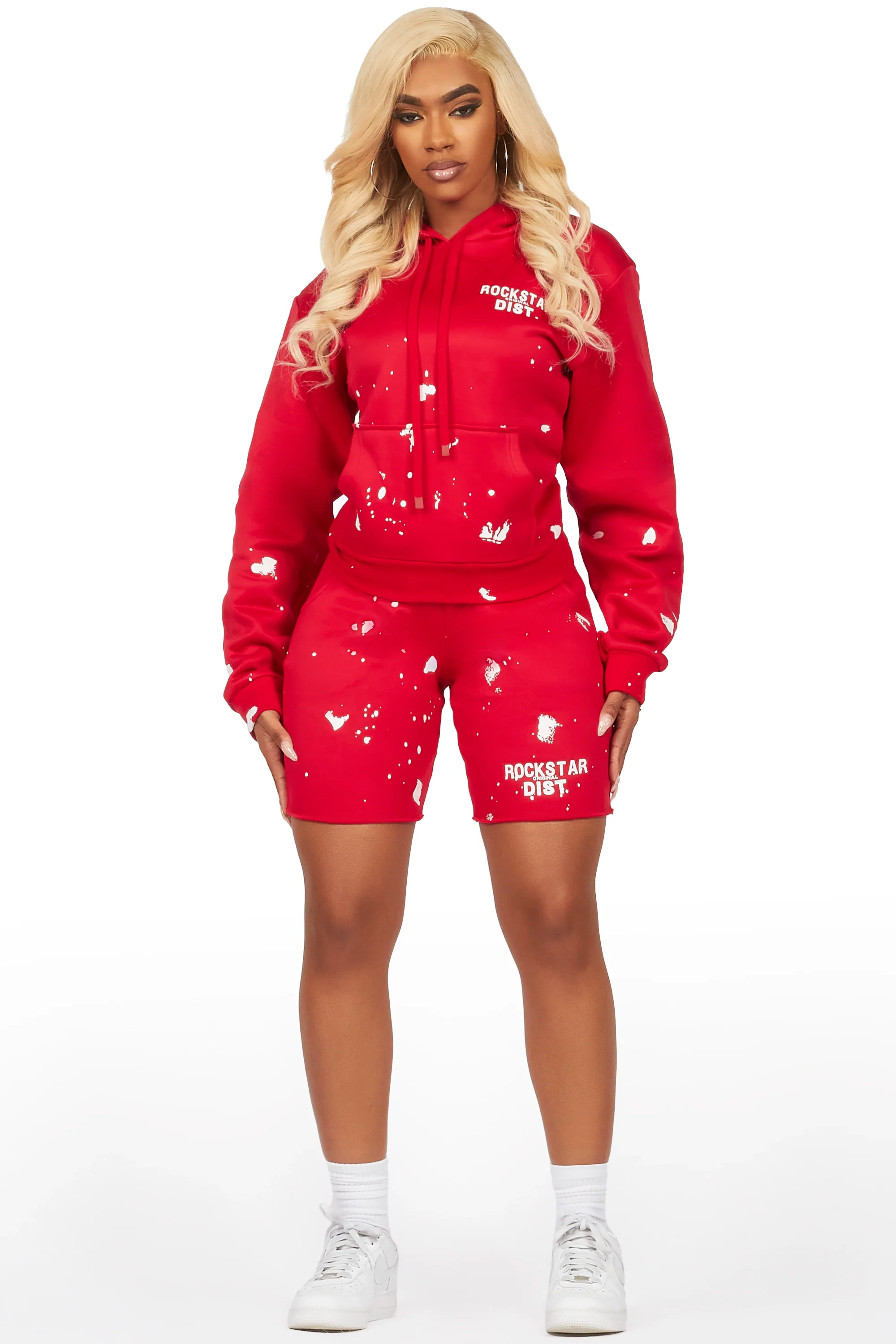 Just Between Us Red Short Set