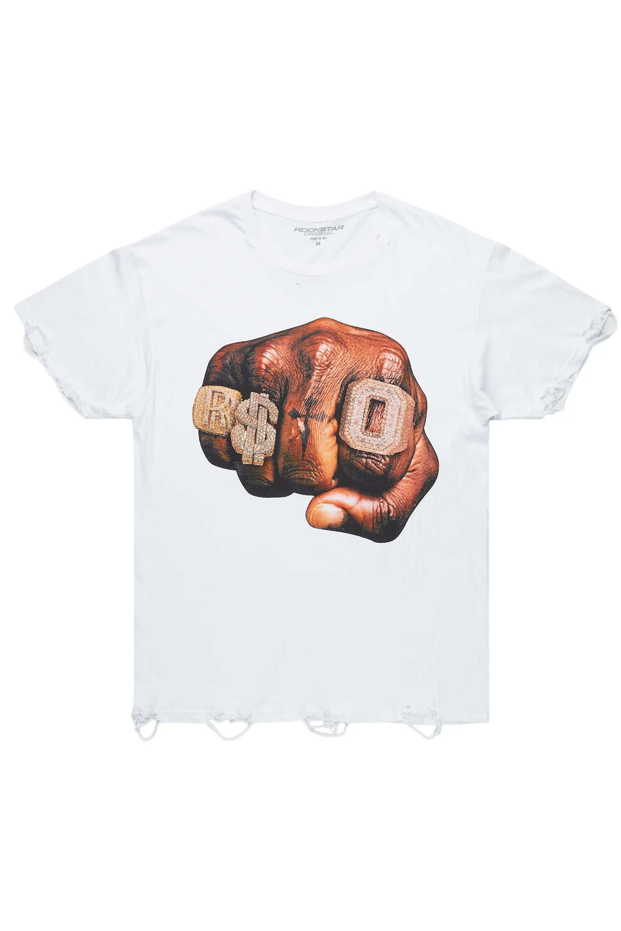 Aleeana White Oversized T-Shirt