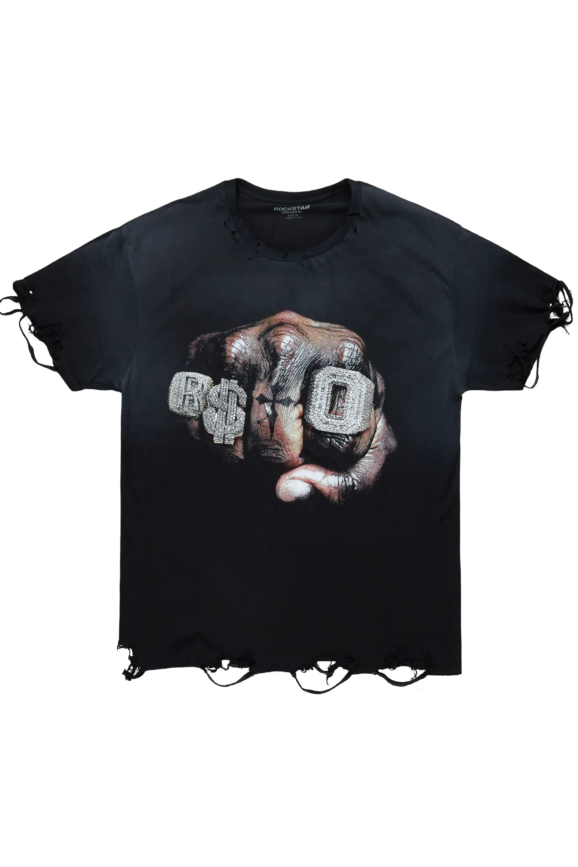 Aleeana Black Oversized T-Shirt