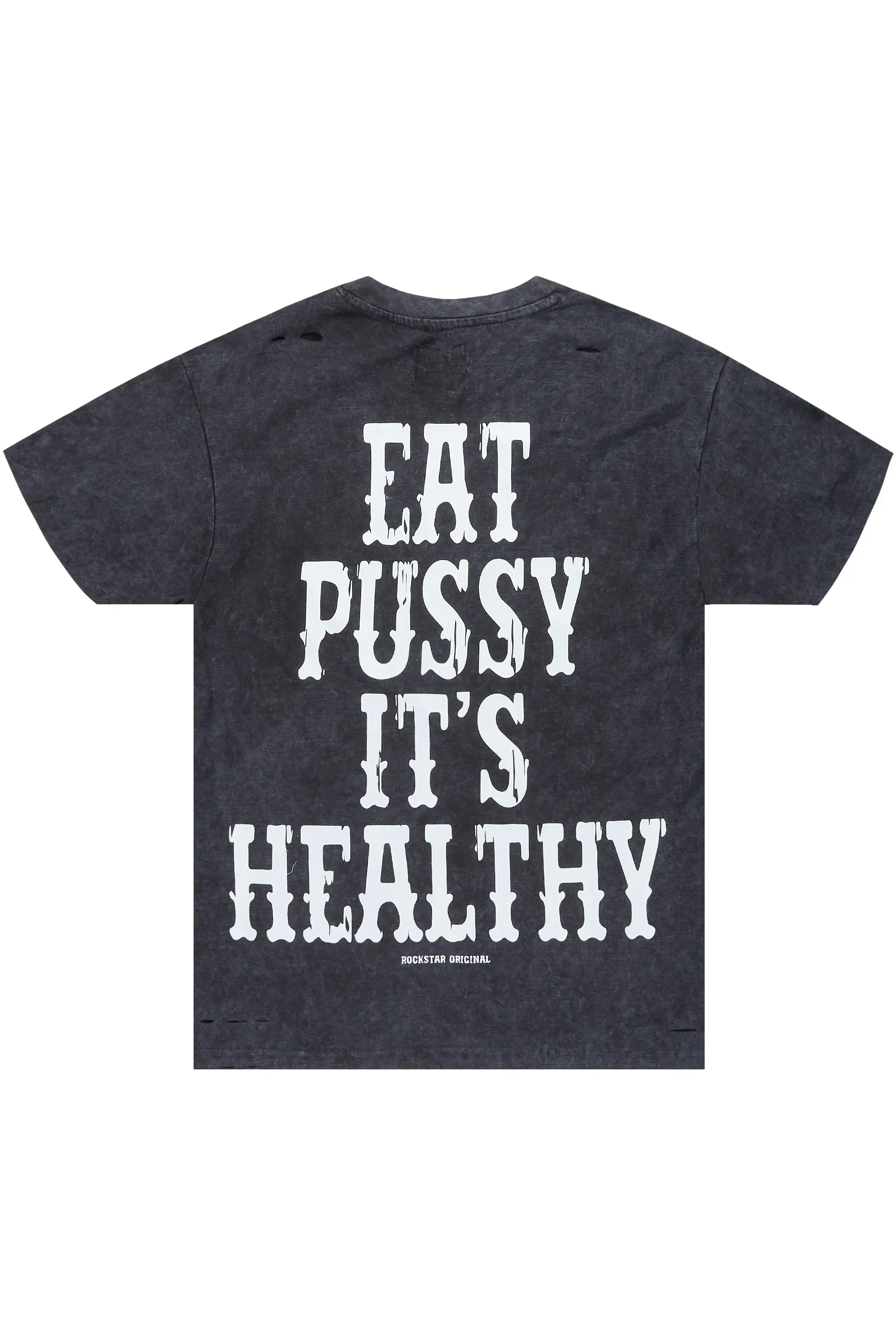 Alayna Vintage Black Oversized Tee