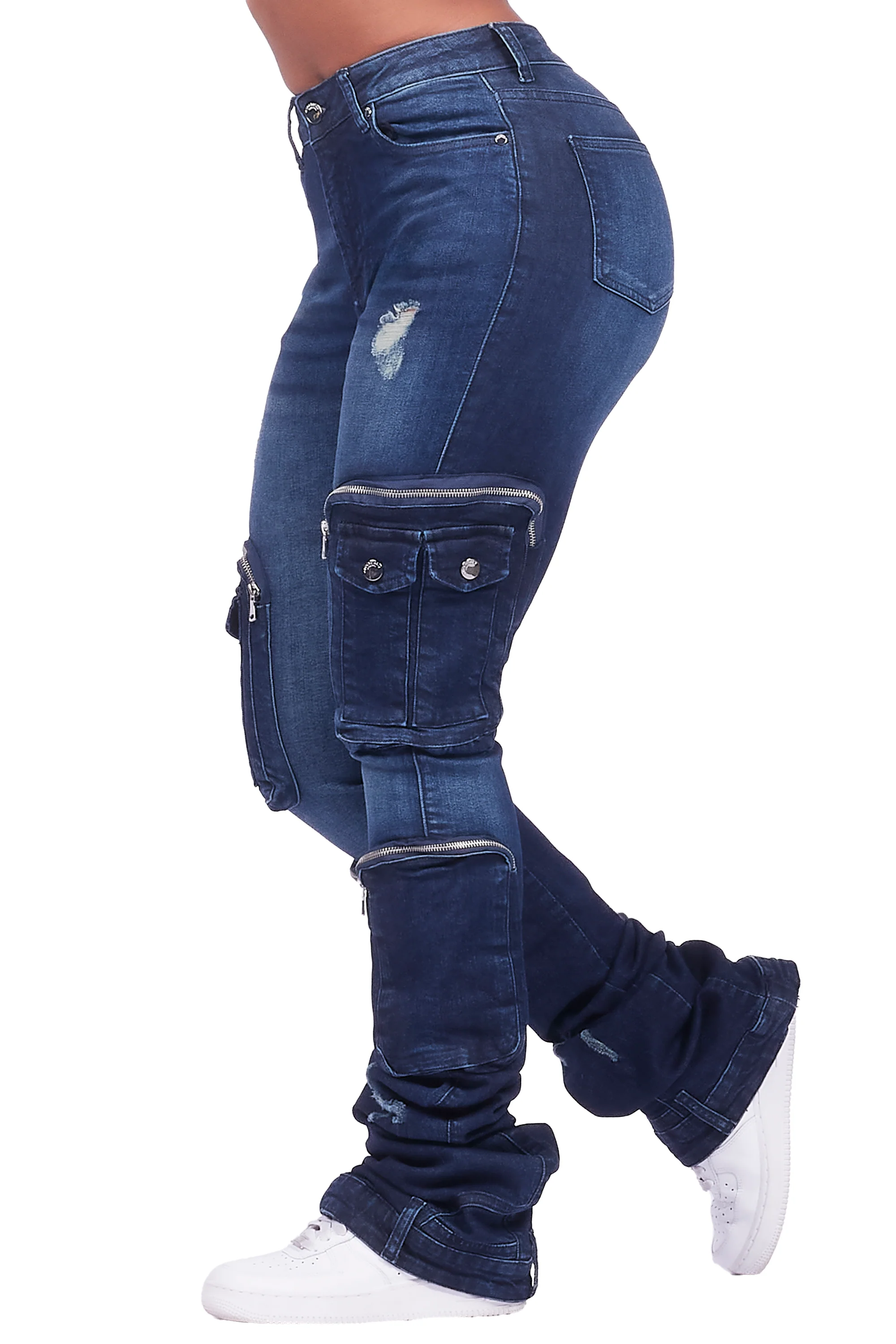 5391-alisson-dark-wash-cargo-super-stacked-jean-7.webp Alisson Dark Wash Cargo Super Stacked Jean