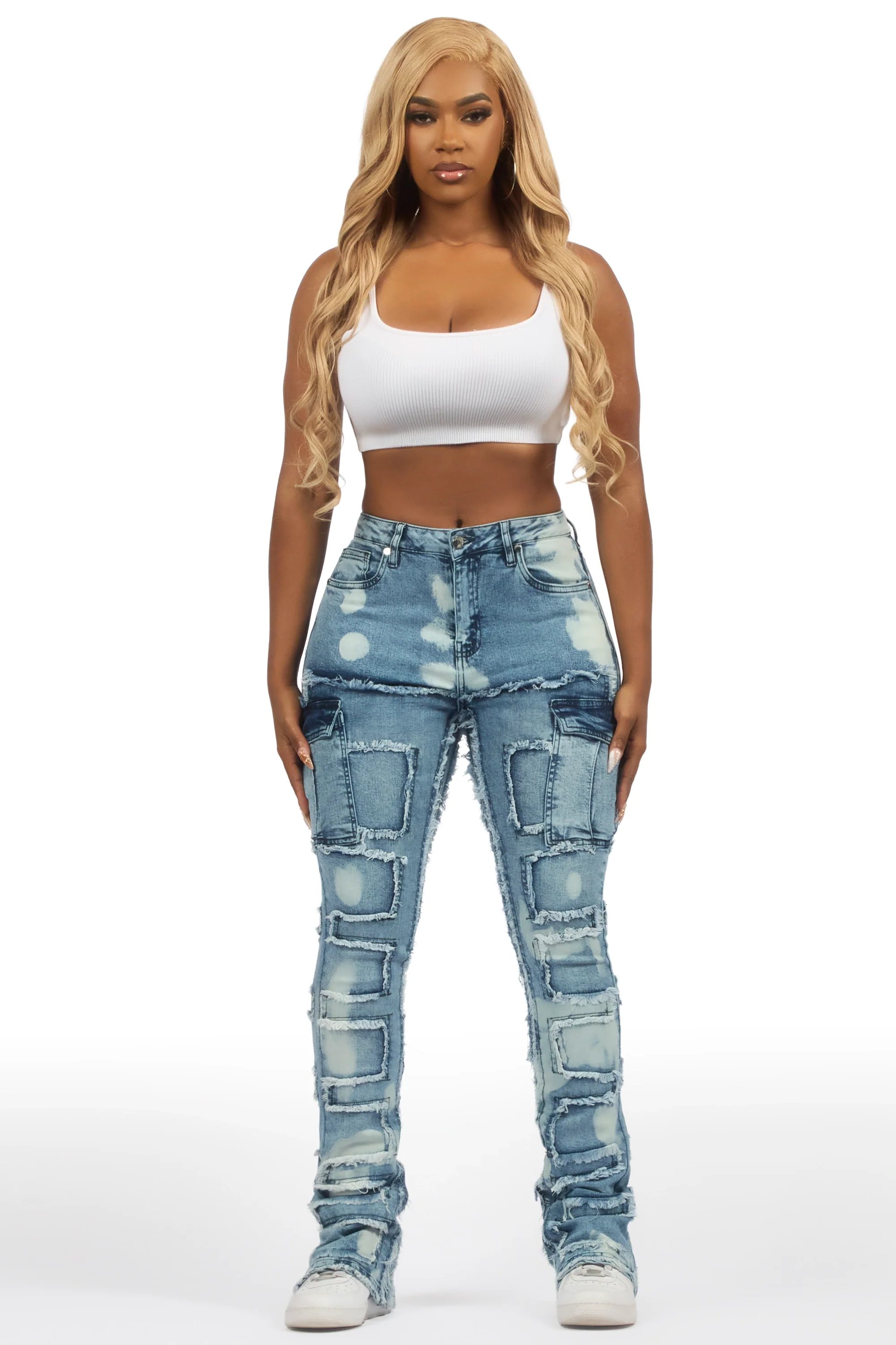 5488-ramia-blue-bleach-stacked-flare-jean-3.webp Ramia Blue Bleach Stacked Flare Jean