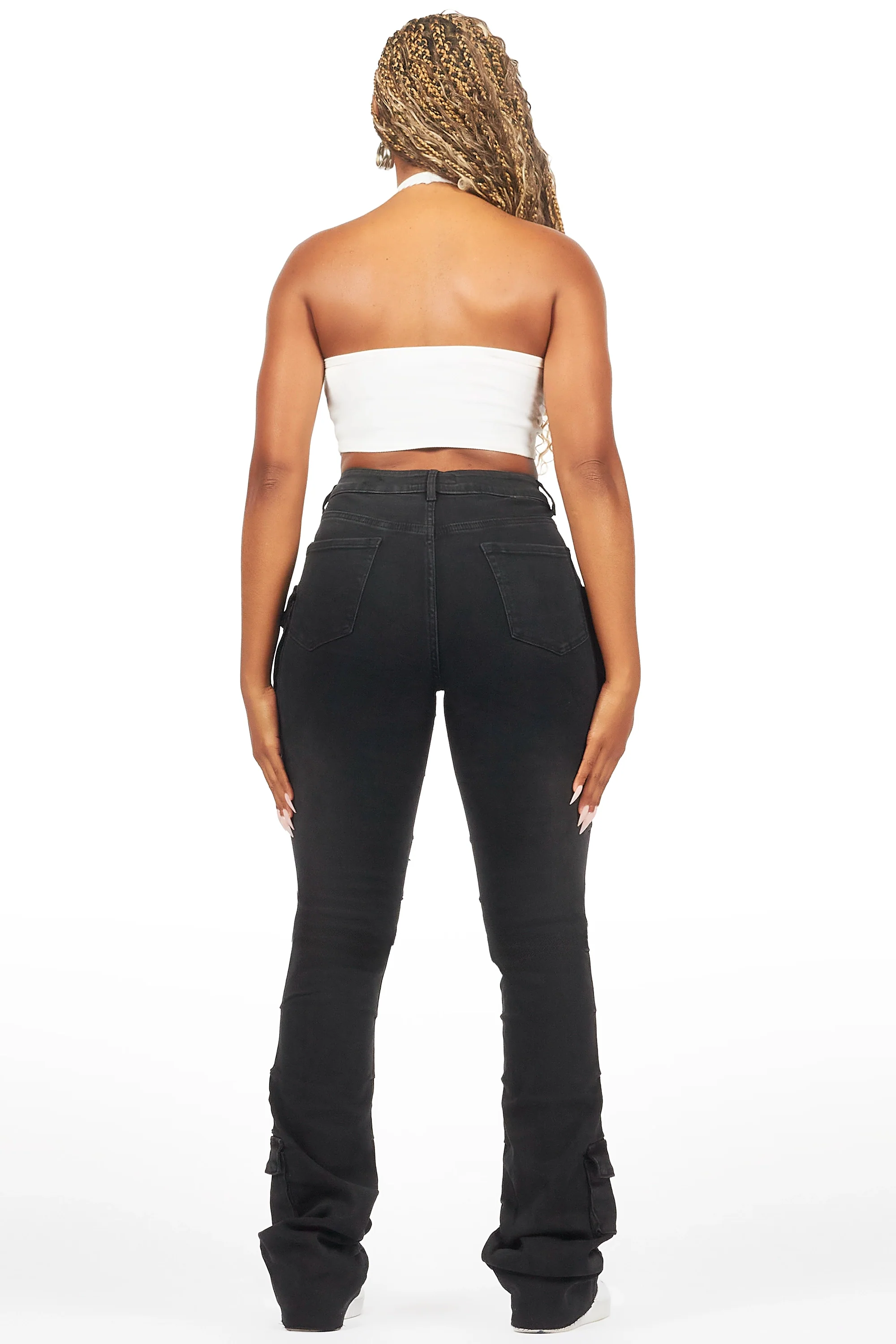 5514-chabria-black-stacked-flare-jean-6.webp Chabria Black Stacked Flare Jean